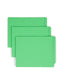 WaterShed® CutLess® End Tab Fastener File Folders, Straight-Cut Tab, Green Color, Letter Size, 086486251501