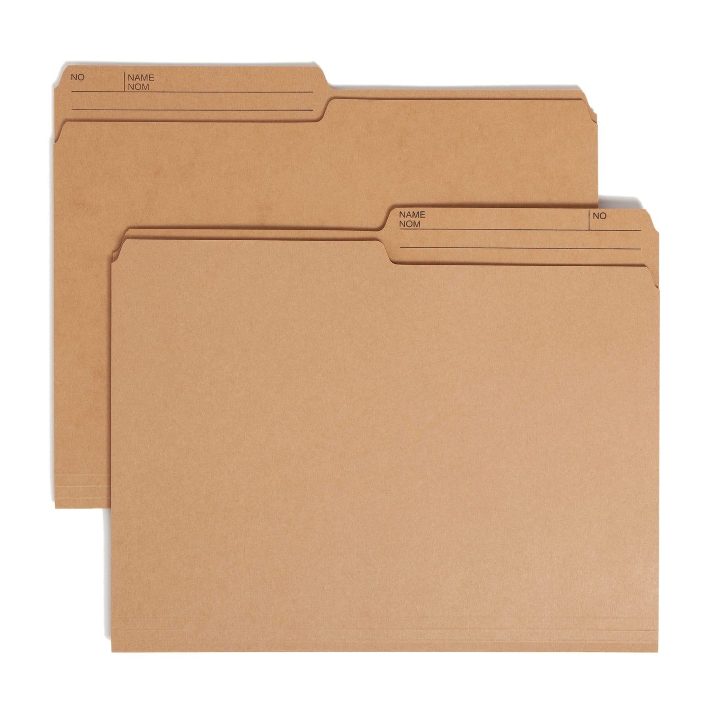 Reversible Printed Tab File Folders, 1/2-Cut Tab, 10 1/2 pt., Beige Color, Letter Size, Set of 100, 086486103404