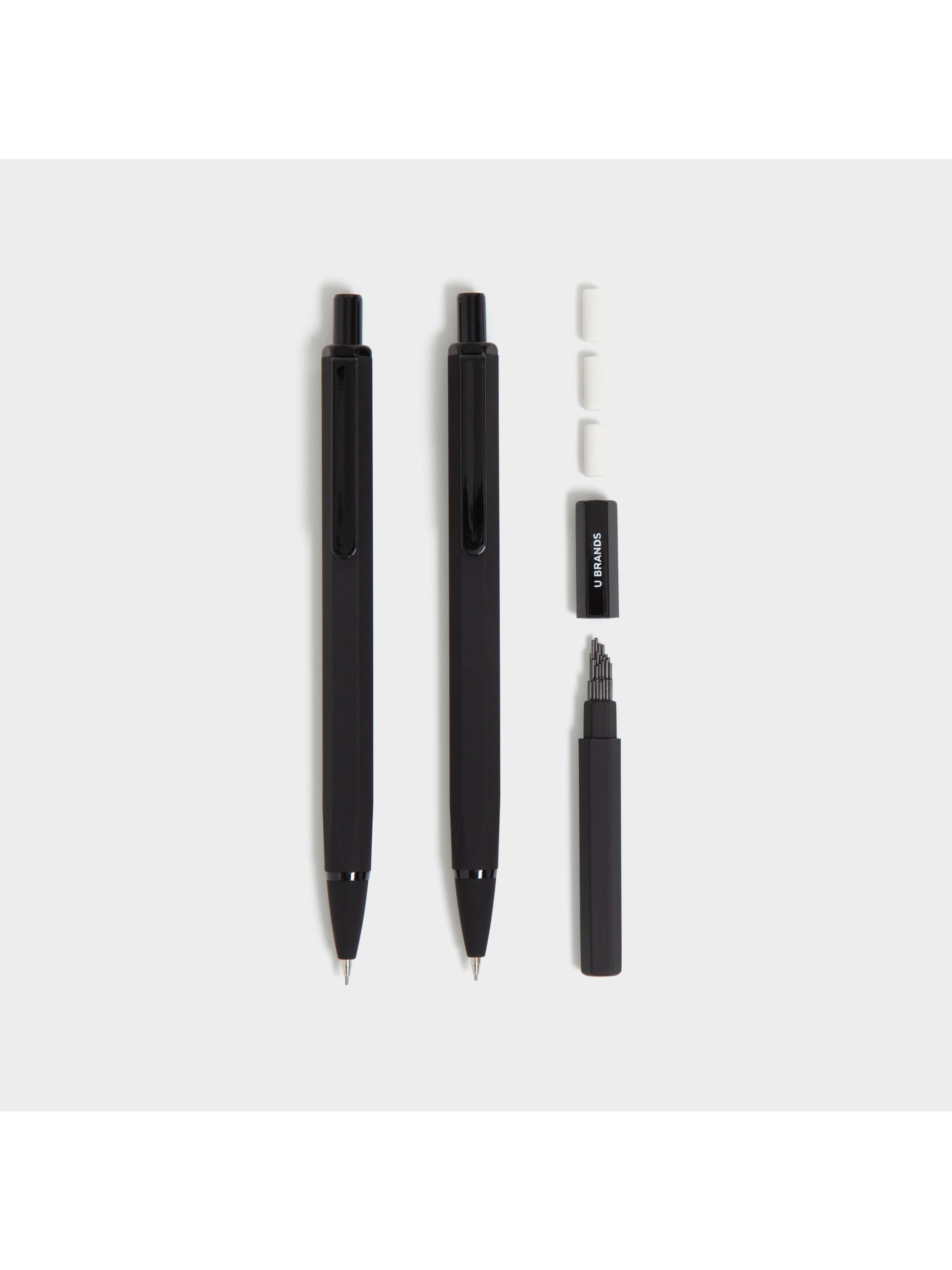 Cambria Mechanical Pencils, Black, 5.75" x 0.47" x 0.51", Black, 5.75" X 0.47" X 0.51" Size, Set of 3, 817894024100