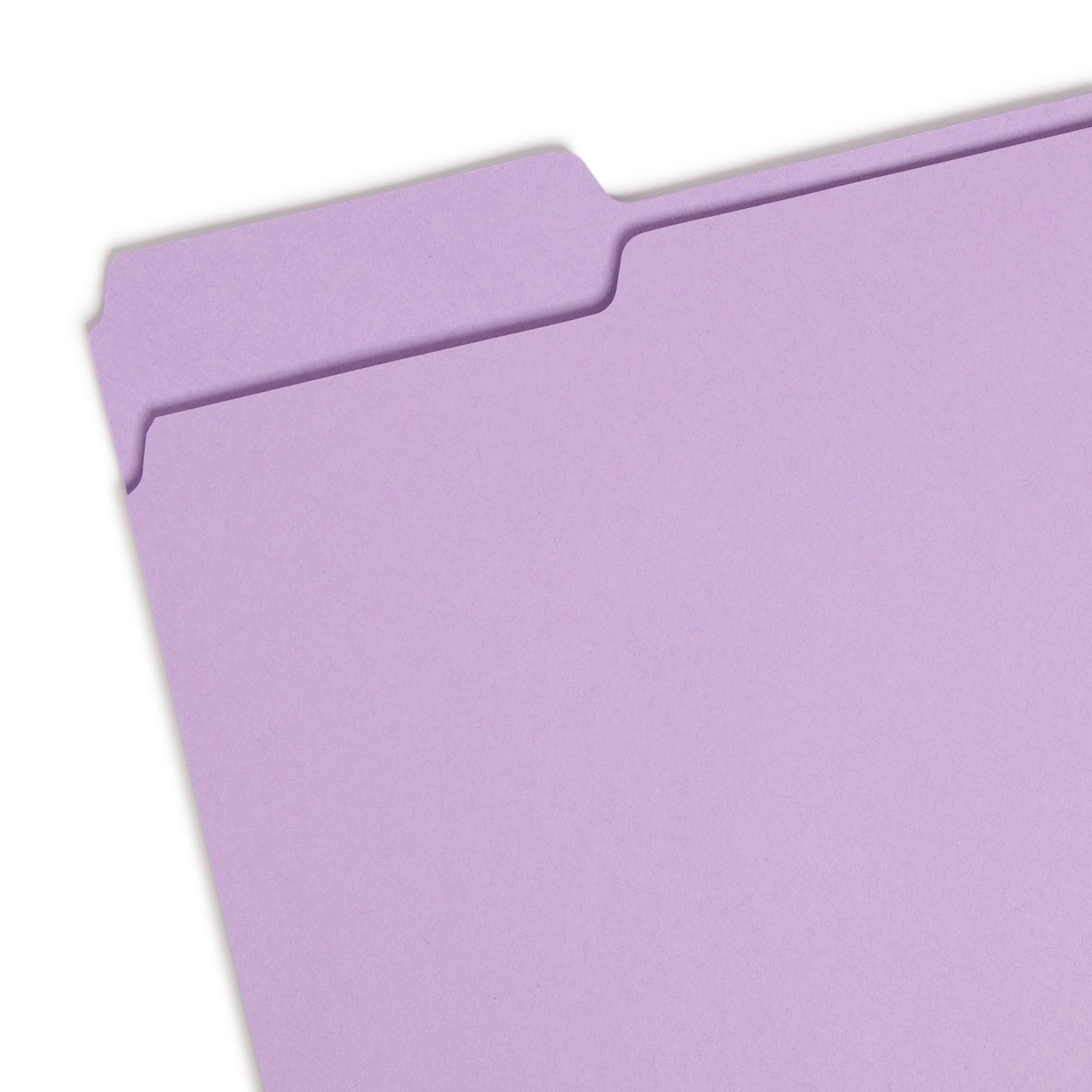 Standard File Folders, 1/3-Cut Tab, Lavender Color, Letter Size, Set of 100, 086486124430