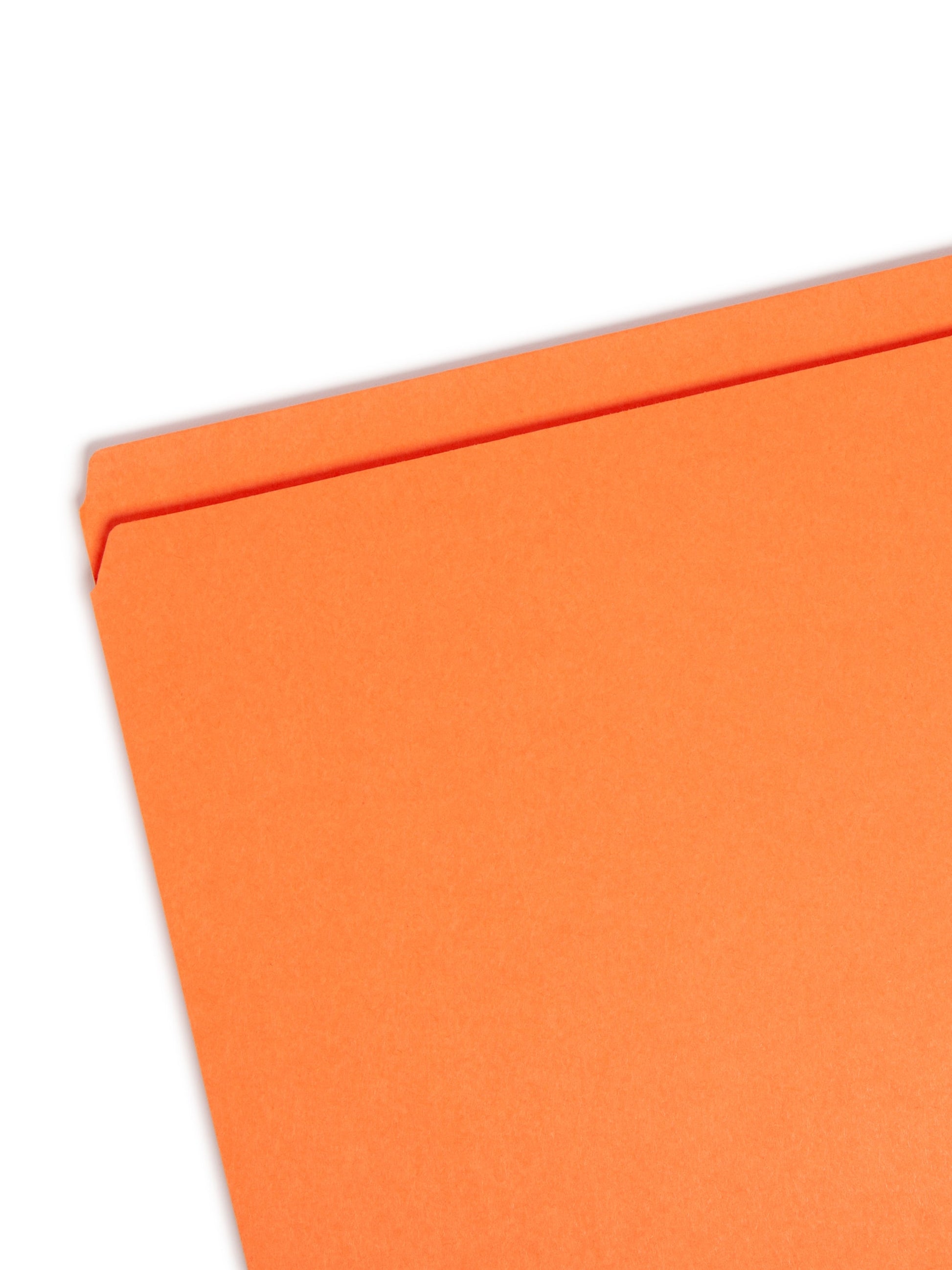 Reinforced Tab File Folders, Straight-Cut Tab, Orange Color, Legal Size, Set of 100, 086486175104