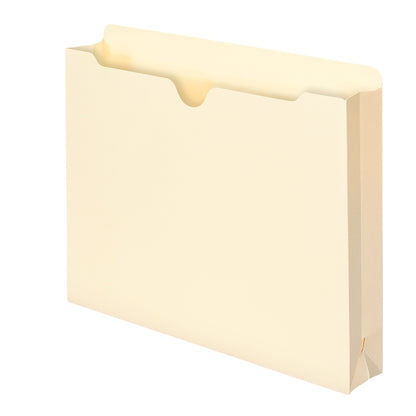 File Jackets, Straight Cut Tab, 2 inch Expansion, Manila Color, Letter Size, Set of 50, 30086486754706
