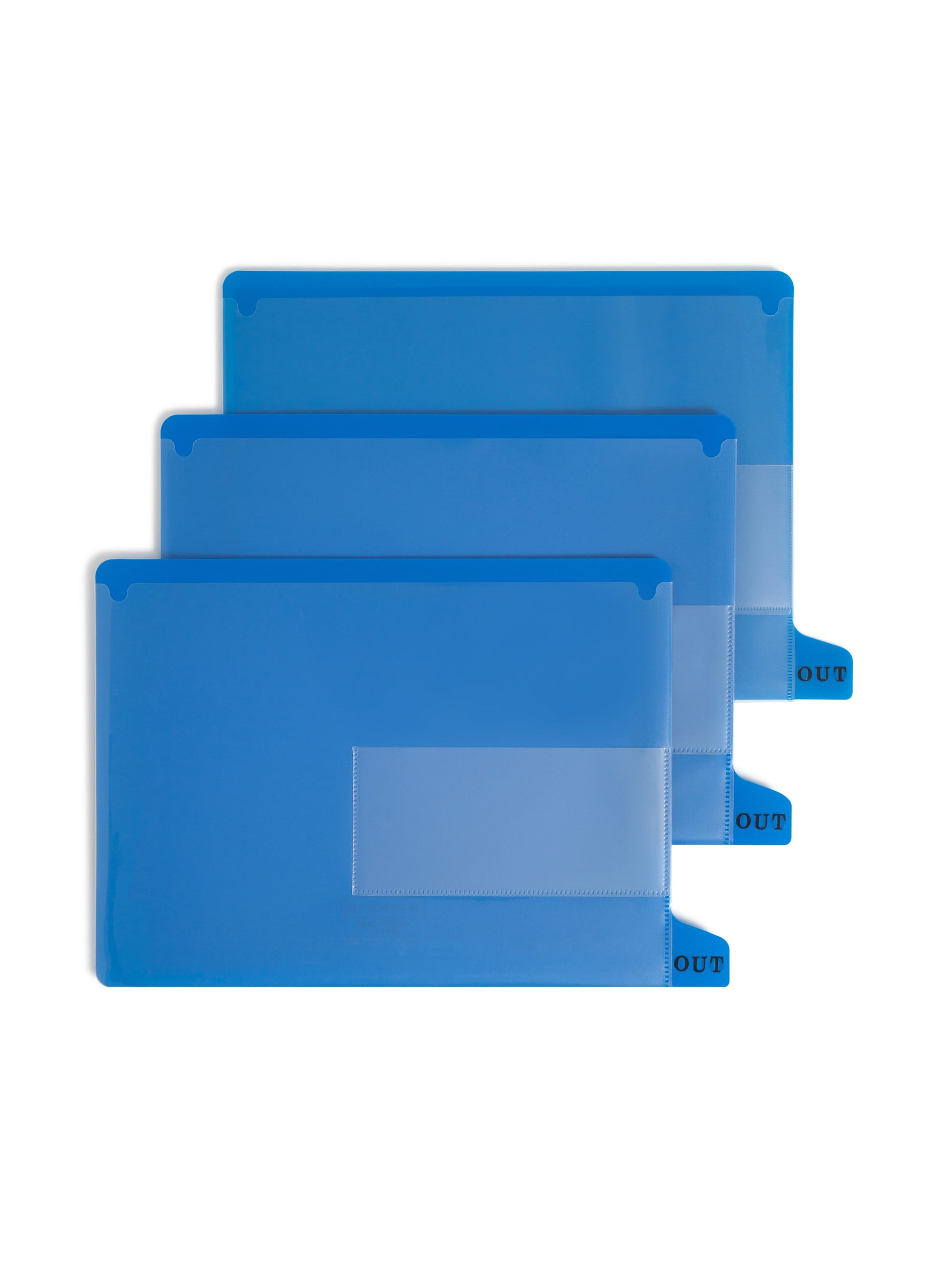 Poly End Tab Out-Guides, Blue Color, Letter Size, Set of 25, 086486619516