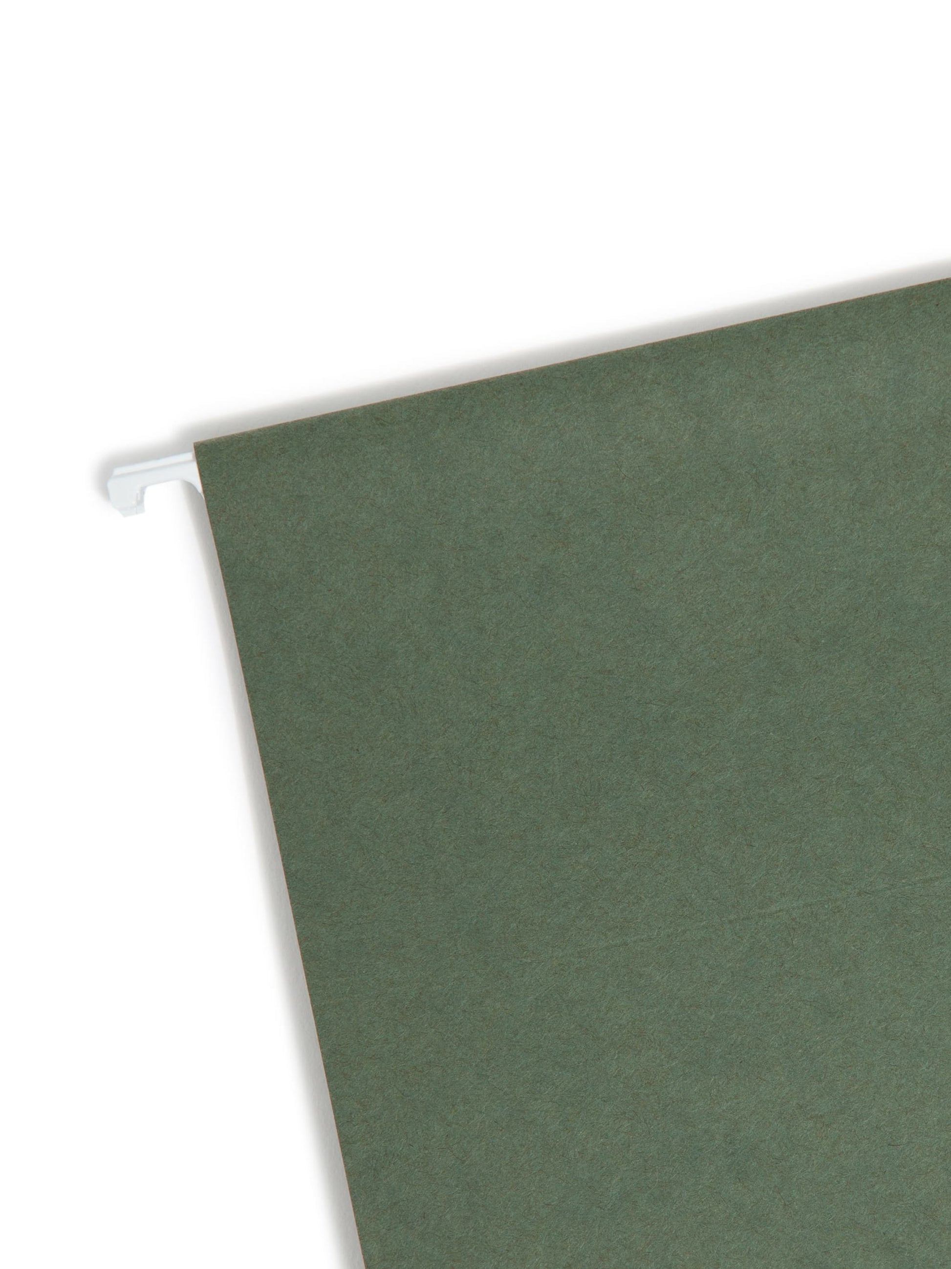 Standard Hanging File Folders, Without Tabs, Standard Green Color, Legal Size, Set of 25, 086486641104