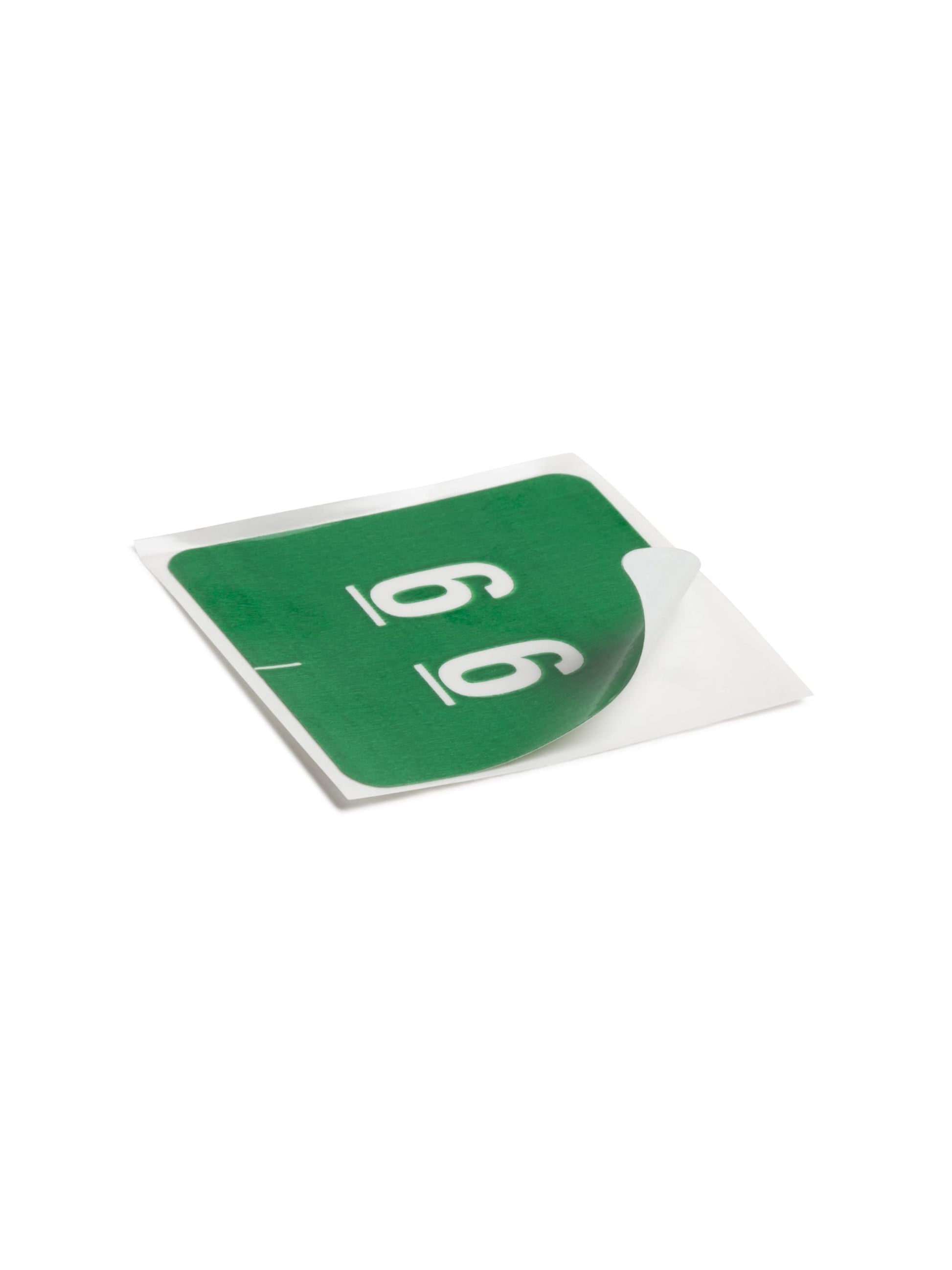 DCC Color-Coded Numeric Labels - Rolls, Green Color, 1-1/2" X 1-1/2" Size, Set of 250, 086486674263