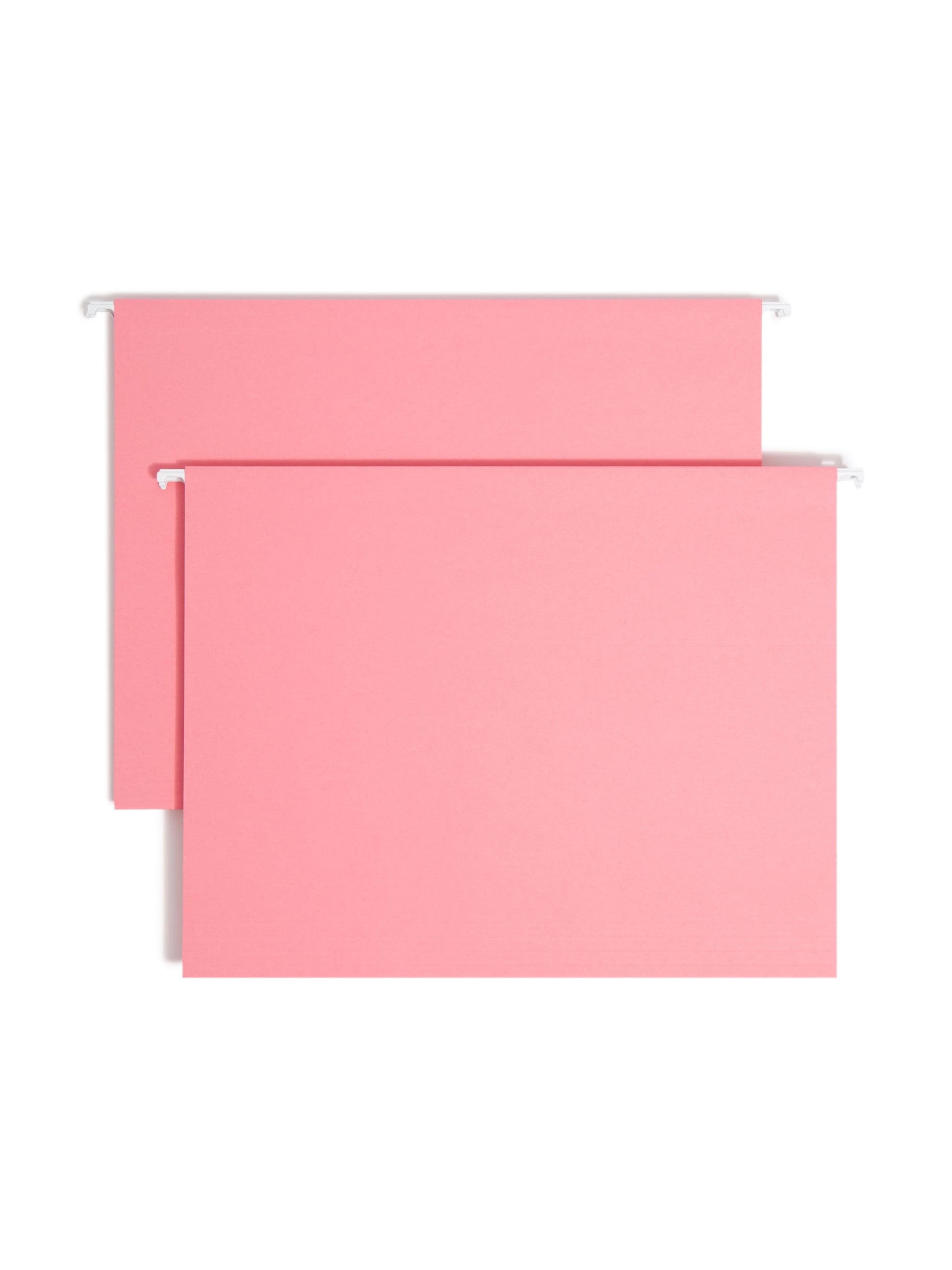 Standard Hanging File Folders, Dark Pink Color, Letter Size, Set of 25, 086486644297
