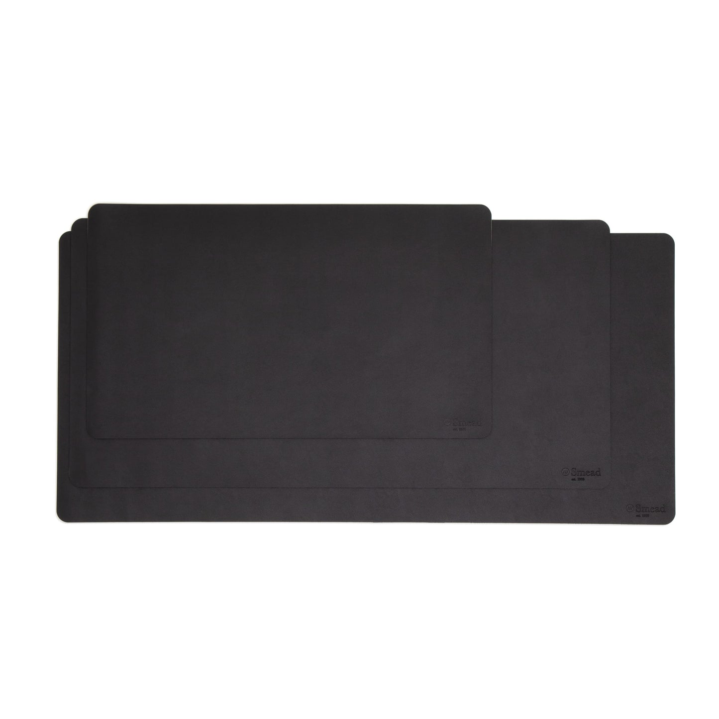 Vegan Leather Desk Pad, Charcoal Color, 36"X17" Size, Set of 1, 086486648288
