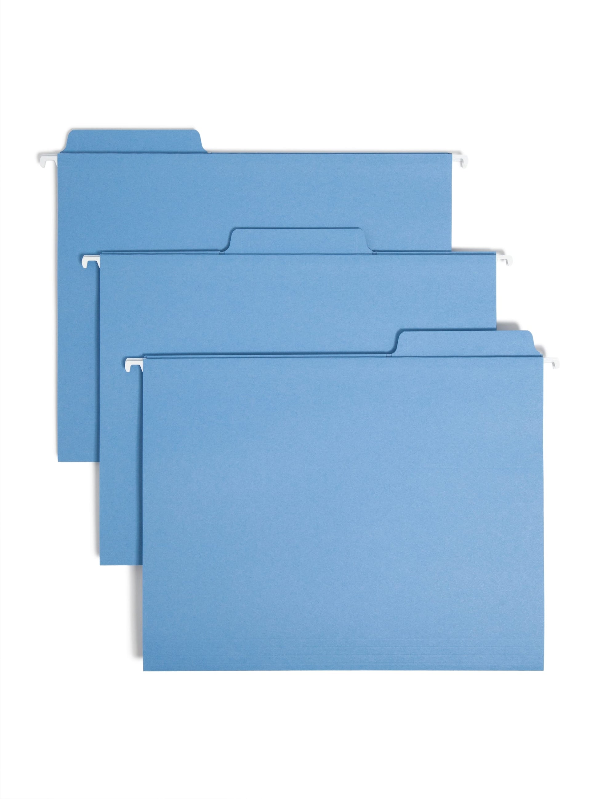 FasTab® Hanging File Folders, 1/3-Cut Tab, Blue Color, Letter Size, Set of 20, 086486640992