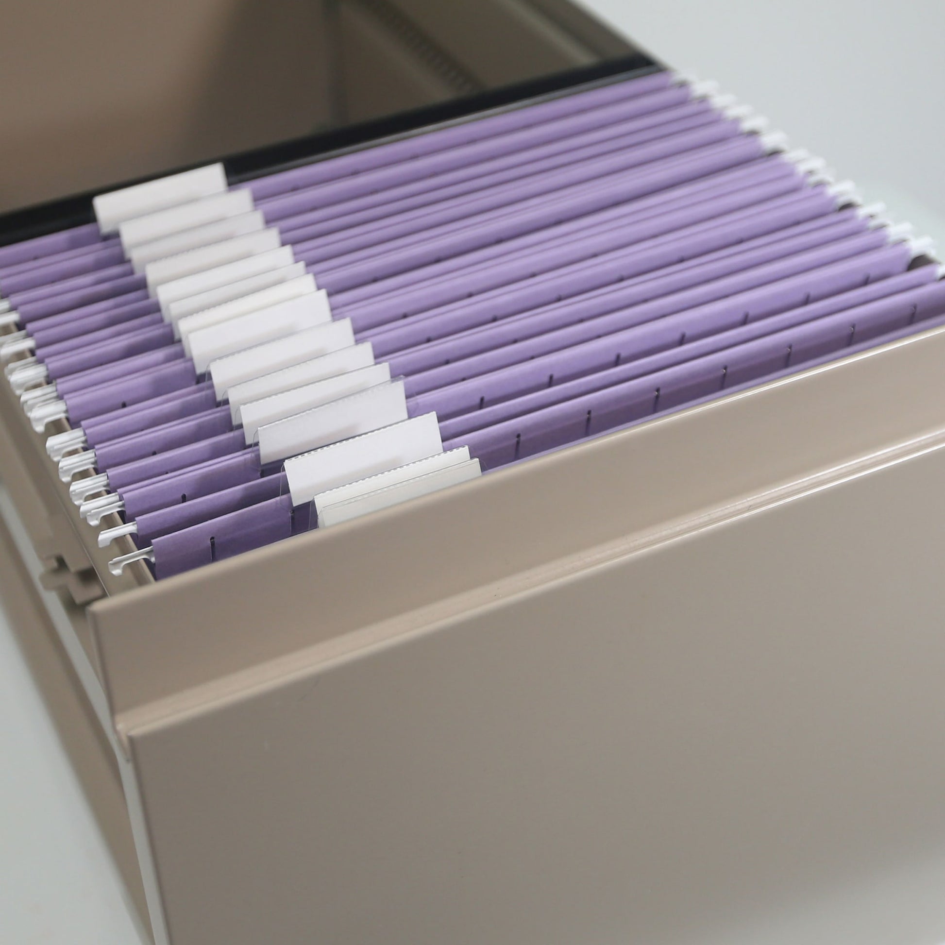 Standard Hanging File Folders with 1/5-Cut Tabs, Lavender Color, Letter Size, Set of 25, 086486640640