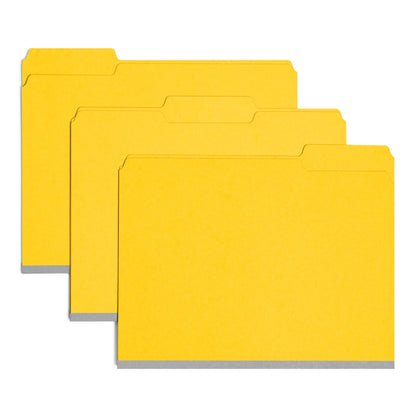 Pressboard File Folder, 1 inch Expansion, 1/3-Cut Tab, Yellow Color, Letter Size, Set of 25, 086486215626