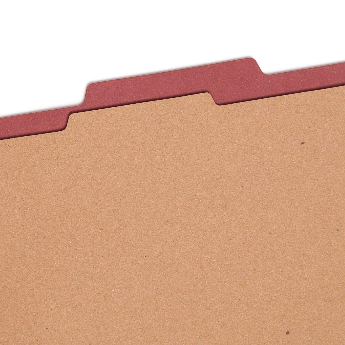 Pressboard Classification File Folders, 1 Divider, 2 inch Expansion, Red Color, Letter Size, Set of 10, 30086486137240