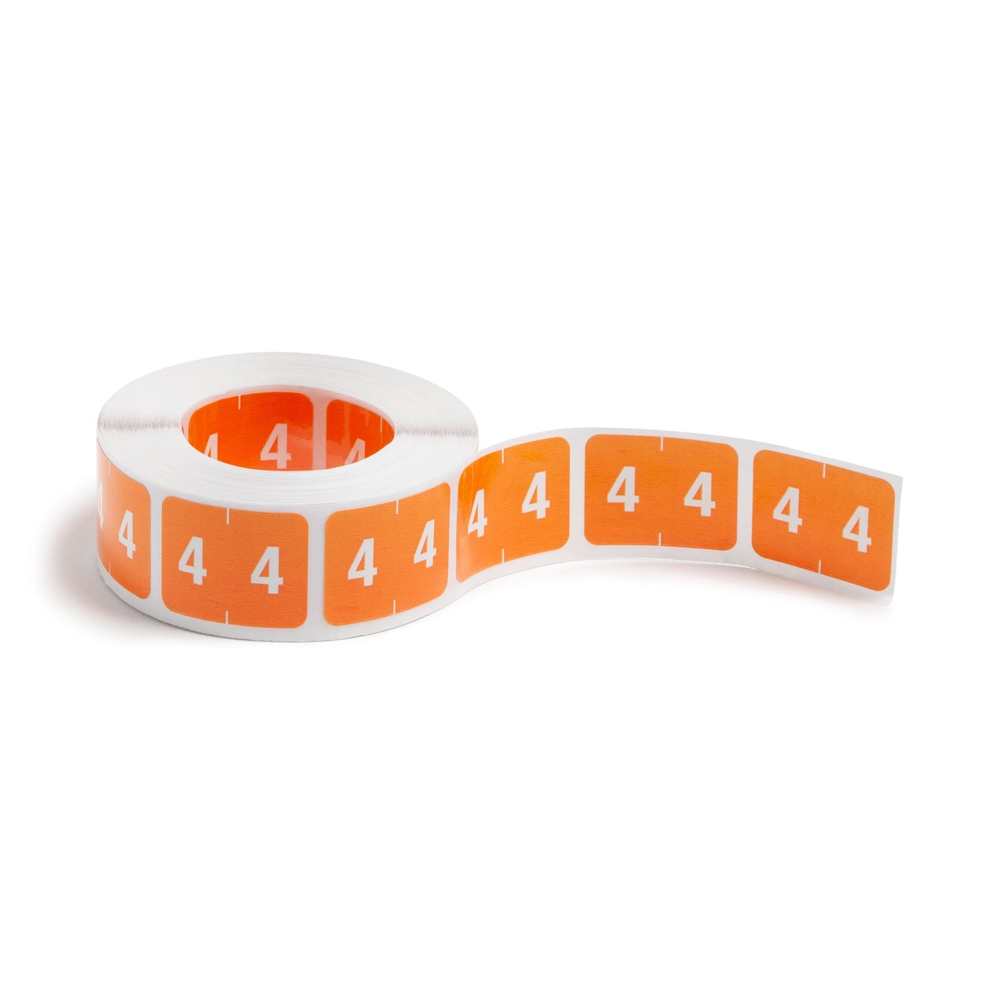 DCCRN Color-Coded Numeric Labels - Rolls, Orange Color, 1-1/4" X 1" Size, Set of 500, 086486673440