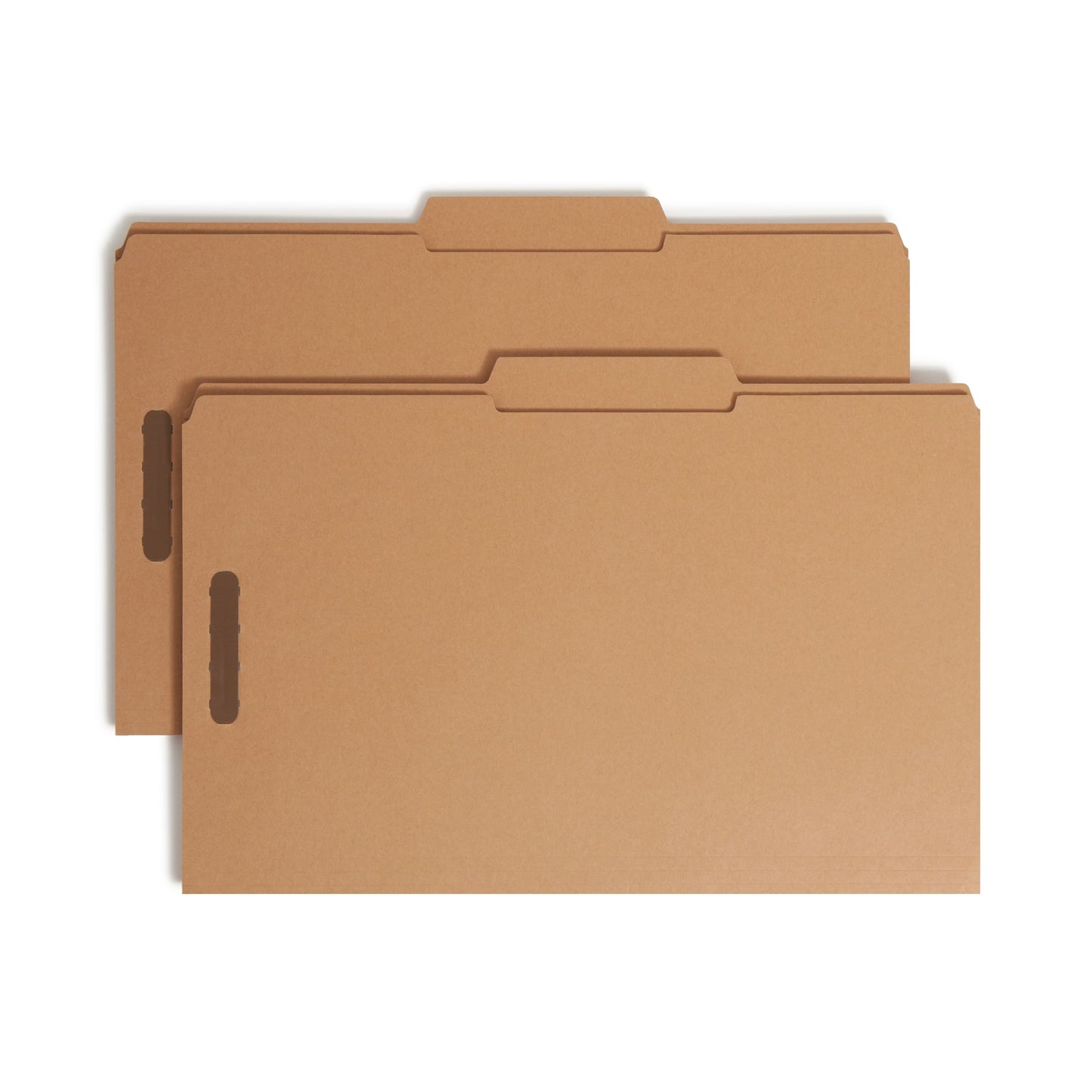 Reinforced Tab Fastener File Folders, 2/5-Cut Right of Center Tab, Kraft Color, Legal Size, Set of 50, 086486198806