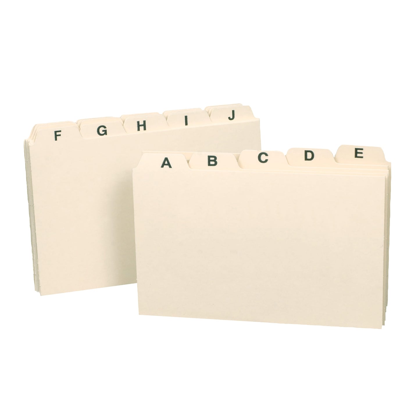 Card Guides, Alphabetic Sets, 1/5 Cut Tab, Manila Color, 3" X 5" Size, Set of 25, 086486550765