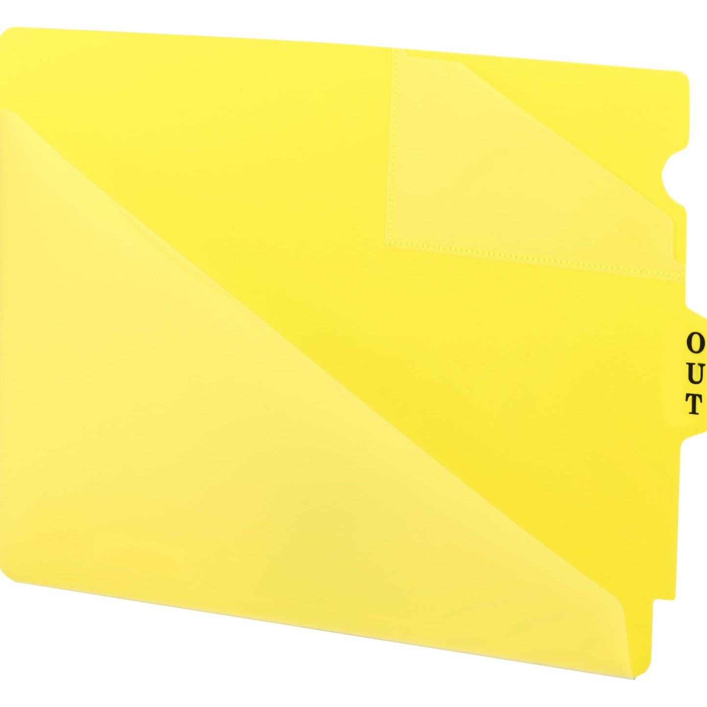 Poly End Tab Out-Guides, Yellow Color, Extra Wide Letter Size, Set of 50, 086486619660