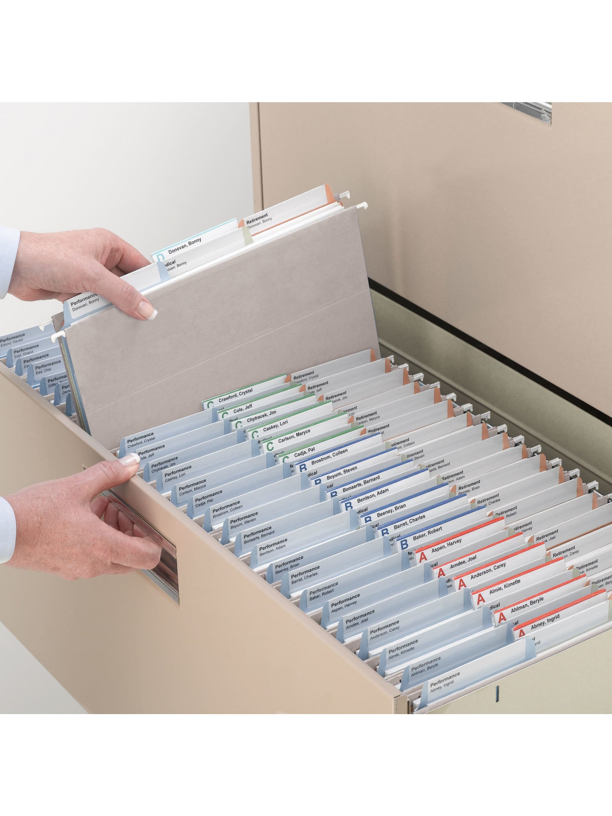 TUFF® Hanging File Folders with Easy Slide® Tabs, Gray Color, Legal Size, Set of 1, 086486640930