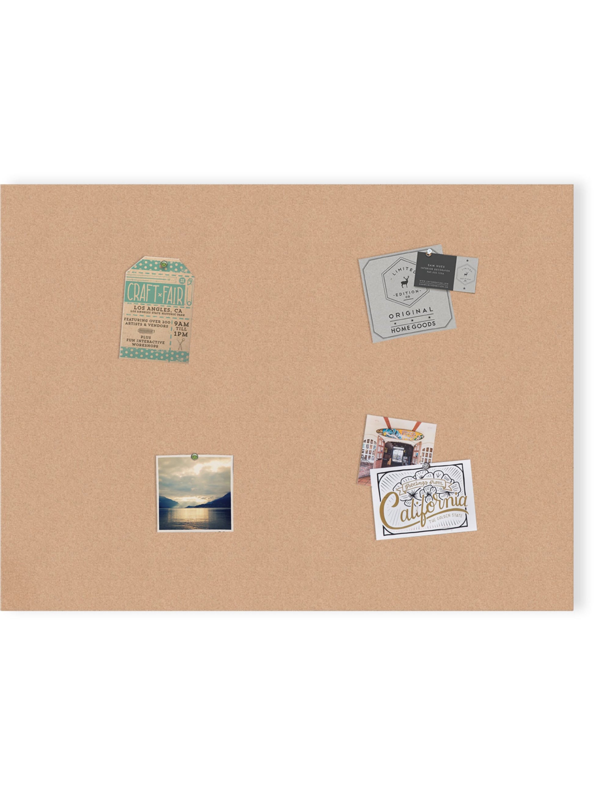 Frameless Cork Board, Brown, 23" x 17", 2 x 1.5, Brown, 23" X 17" Size, Set of 1, 817894028733
