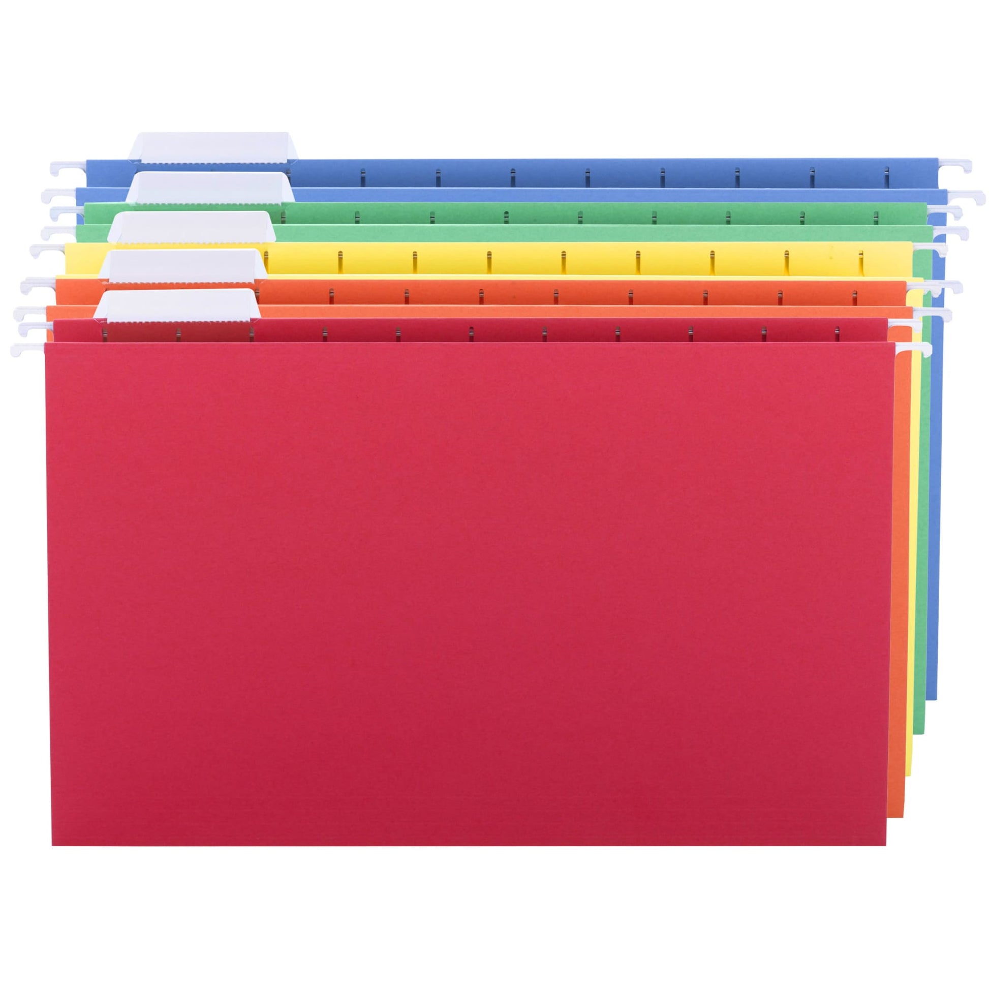 Standard Hanging File Folders with 1/5-Cut Tabs, Assorted Colors Color, Legal Size, Set of 25, 086486641593