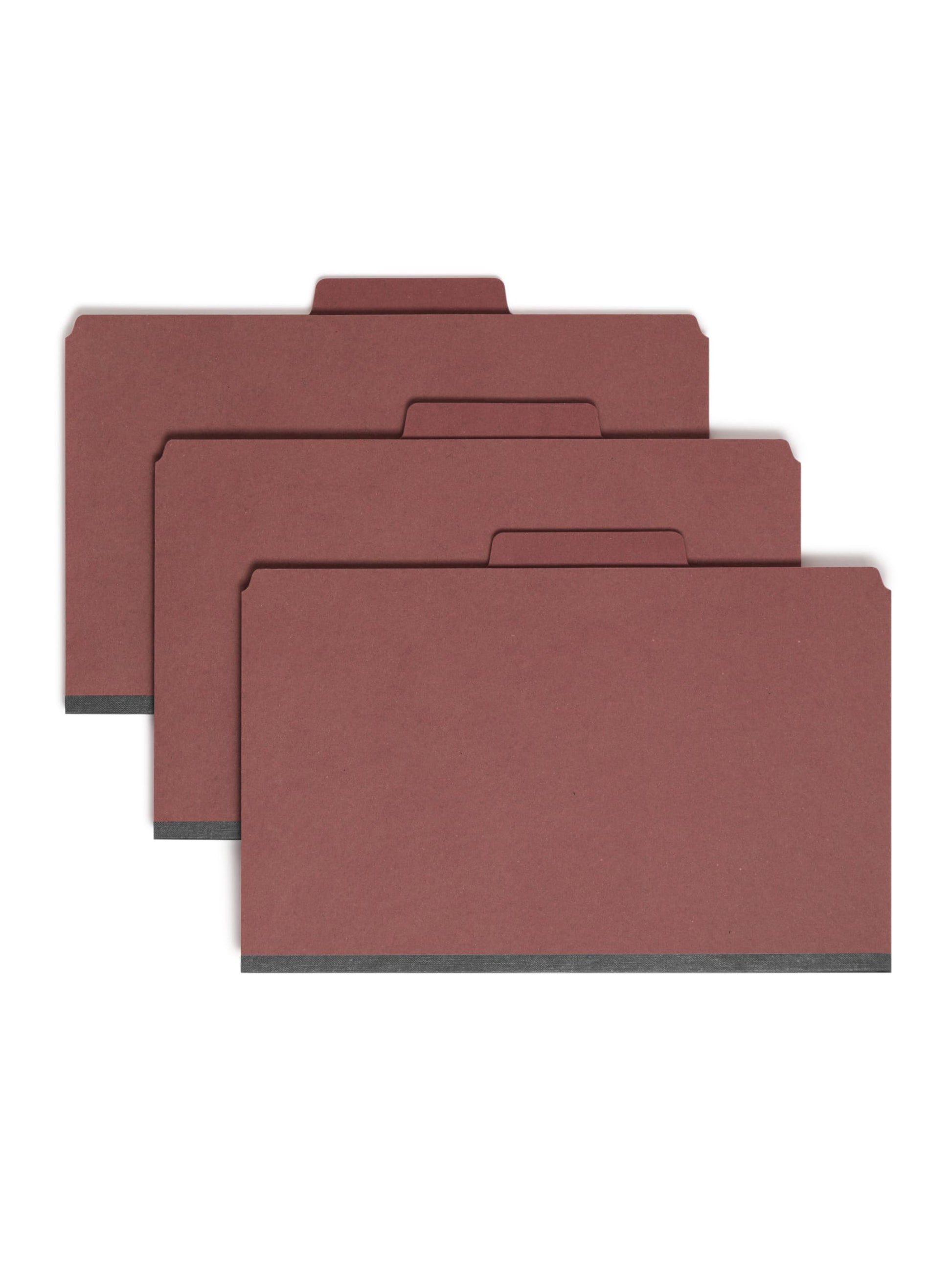 SuperTab® Classification File Folders, Red Color, Legal Size, Set of 10, 30086486190702