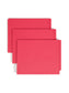 Shelf-Master® Reinforced End Tab Fastener File Folders, Straight-Cut Tab, Red Color, Letter Size, Set of 50, 086486257404