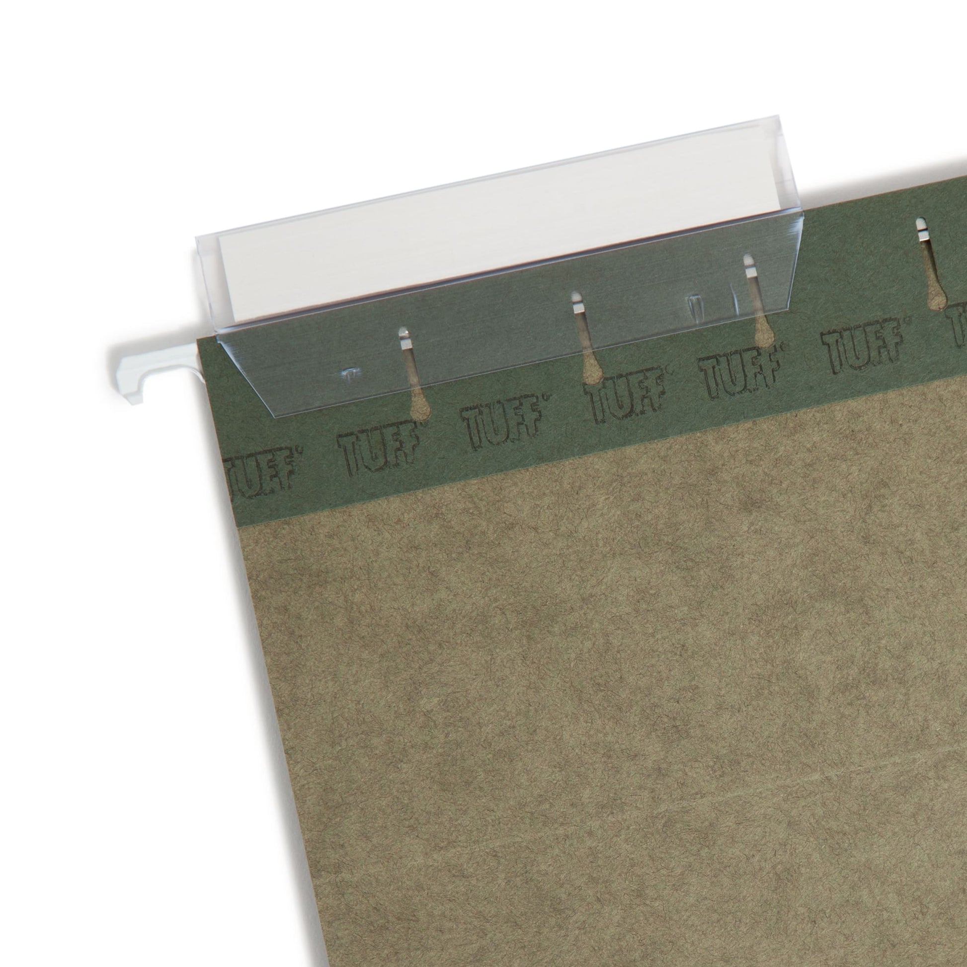 TUFF® Hanging File Folders with Easy Slide® Tabs, Standard Green Color, Legal Size, Set of 20, 086486641364