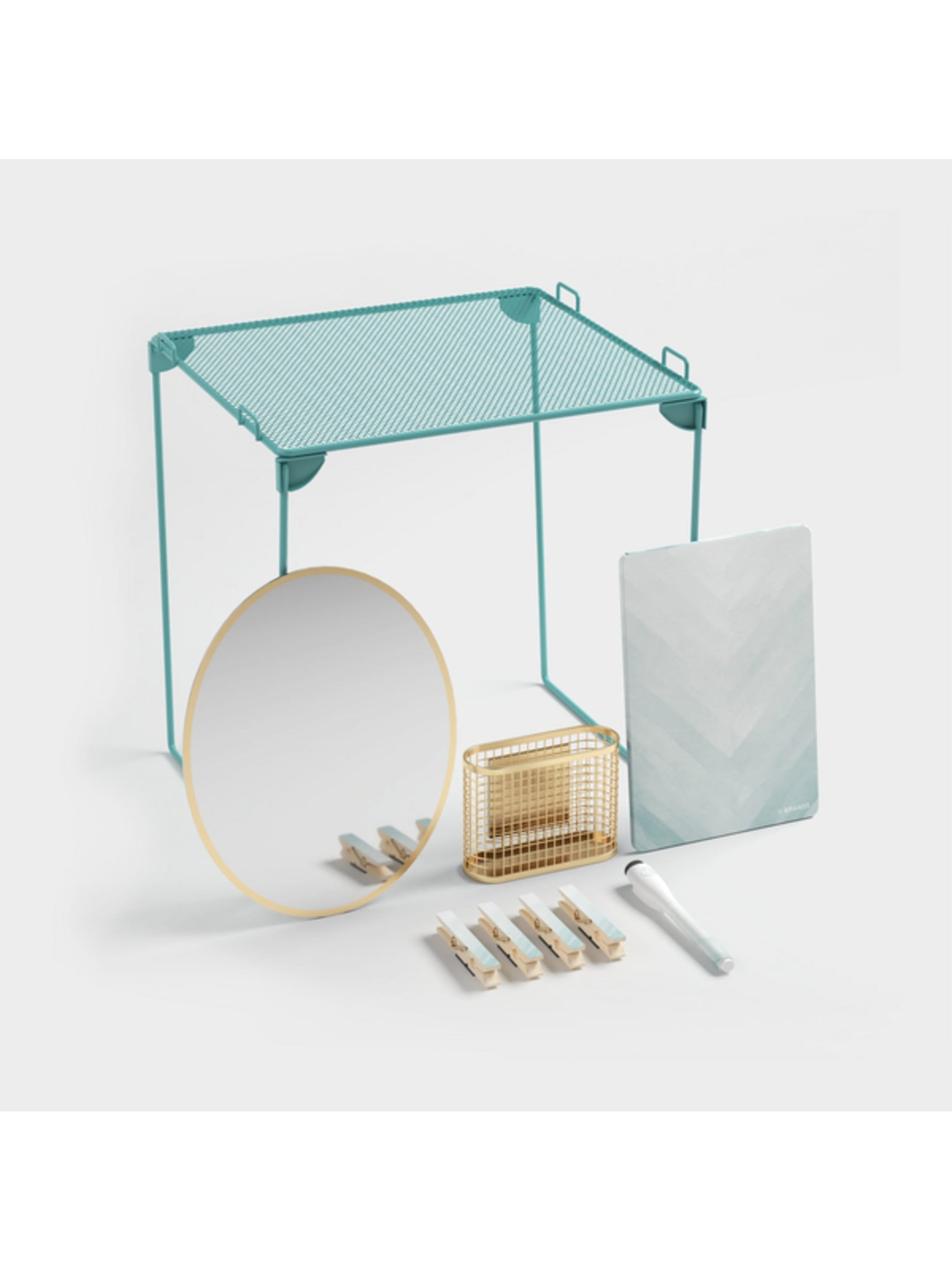 9pc Fashion Locker Kit w/Shelf, Blue, Dry Erase Board - 5" x 8"
Mirror - 5" x 6.5", Blue, Dry Erase Board - 5" X 8"
Mirror - 5" X 6.5" Size, Set of 9, 843463150703