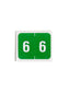 DCCRN Color-Coded Numeric Labels - Rolls, Green Color, 1-1/4" X 1" Size, Set of 50, 086486673464