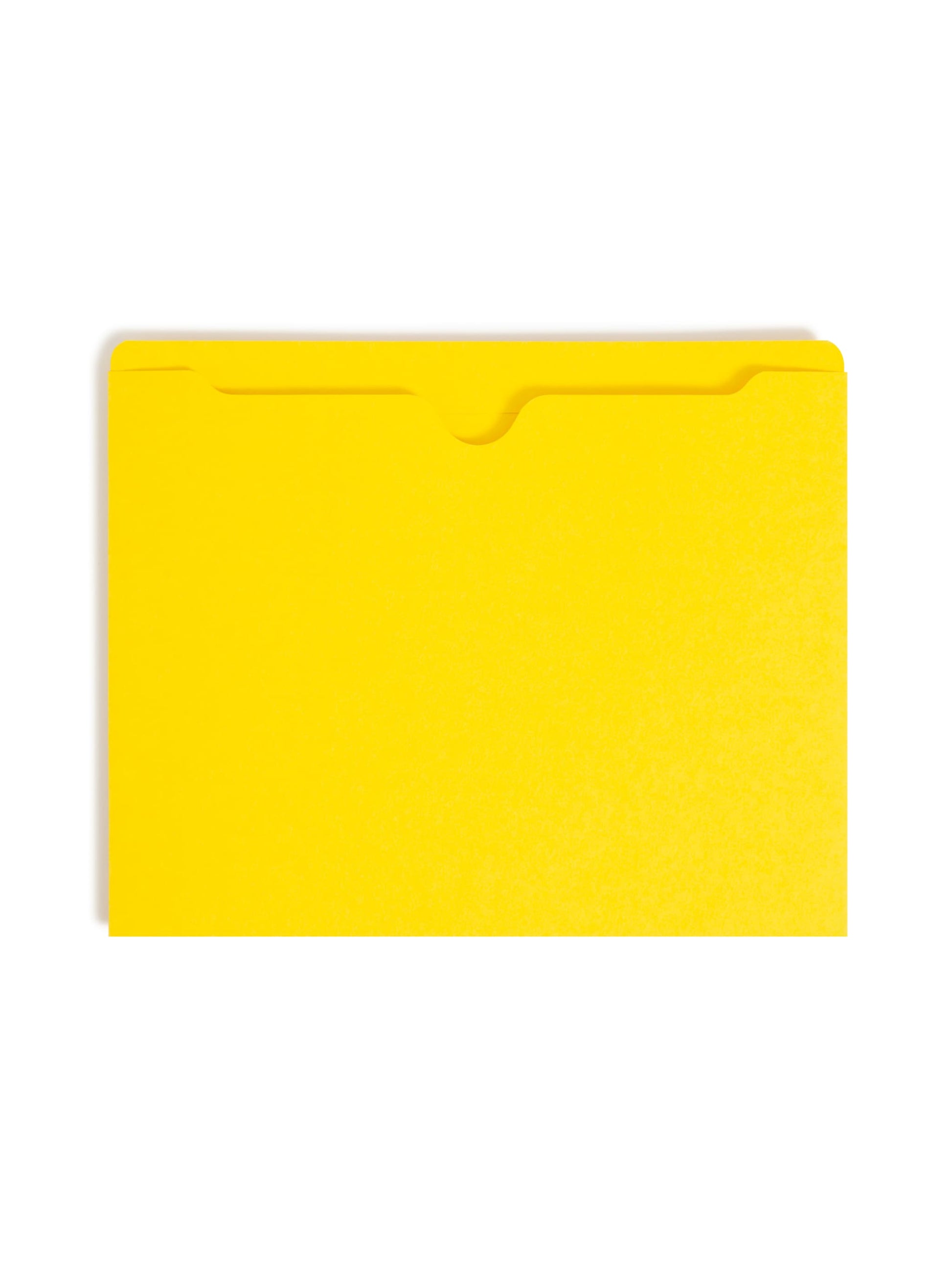 Colored File Jackets, Reinforced Straight-Cut Tab, No Expansion, Yellow Color, Letter Size, Set of 0, 30086486755116