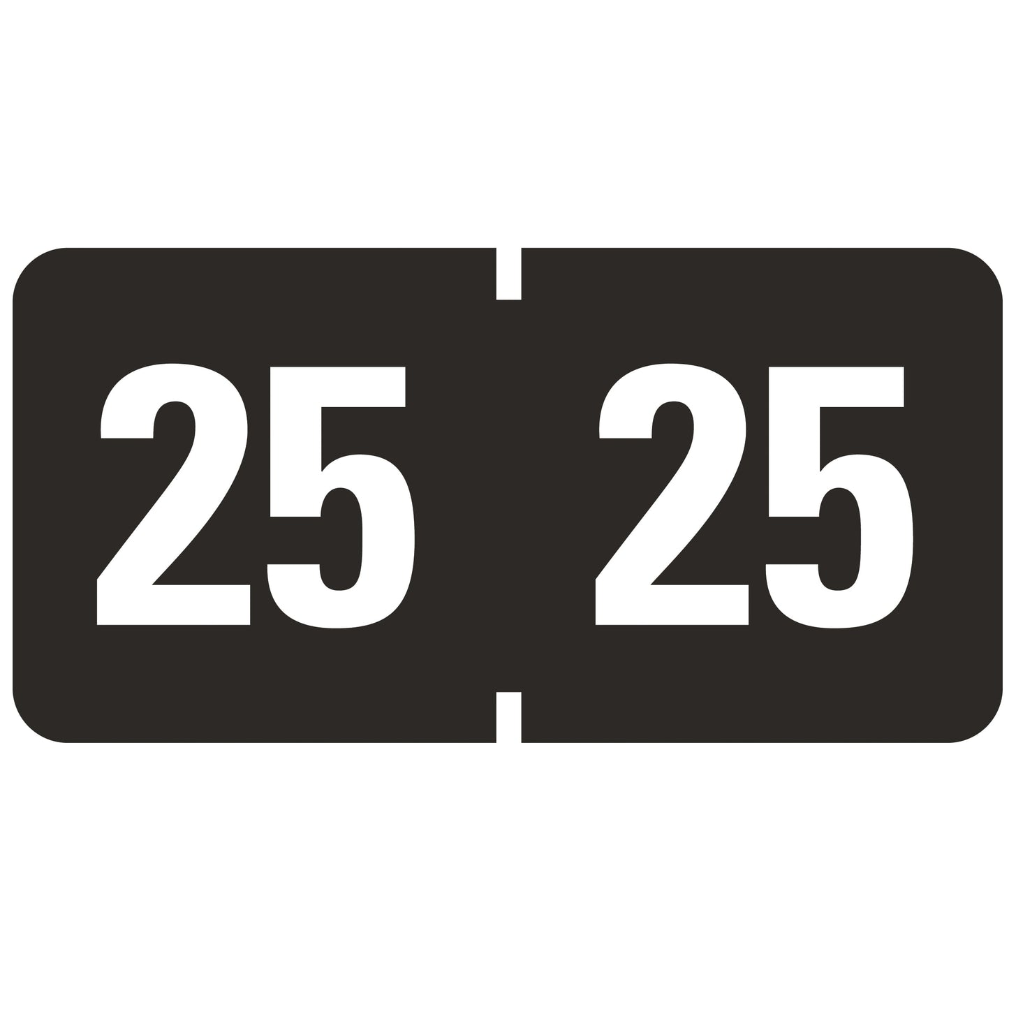 ETYJ Color-Coded Year Labels, Black Color, 1-1/2" X 3/4" Size, Set of 50, 086486683258