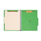 Classification File Folders, 1 Divider, 2 inch Expansion, Green Color, Letter Size, Set of 10, 30086486137028
