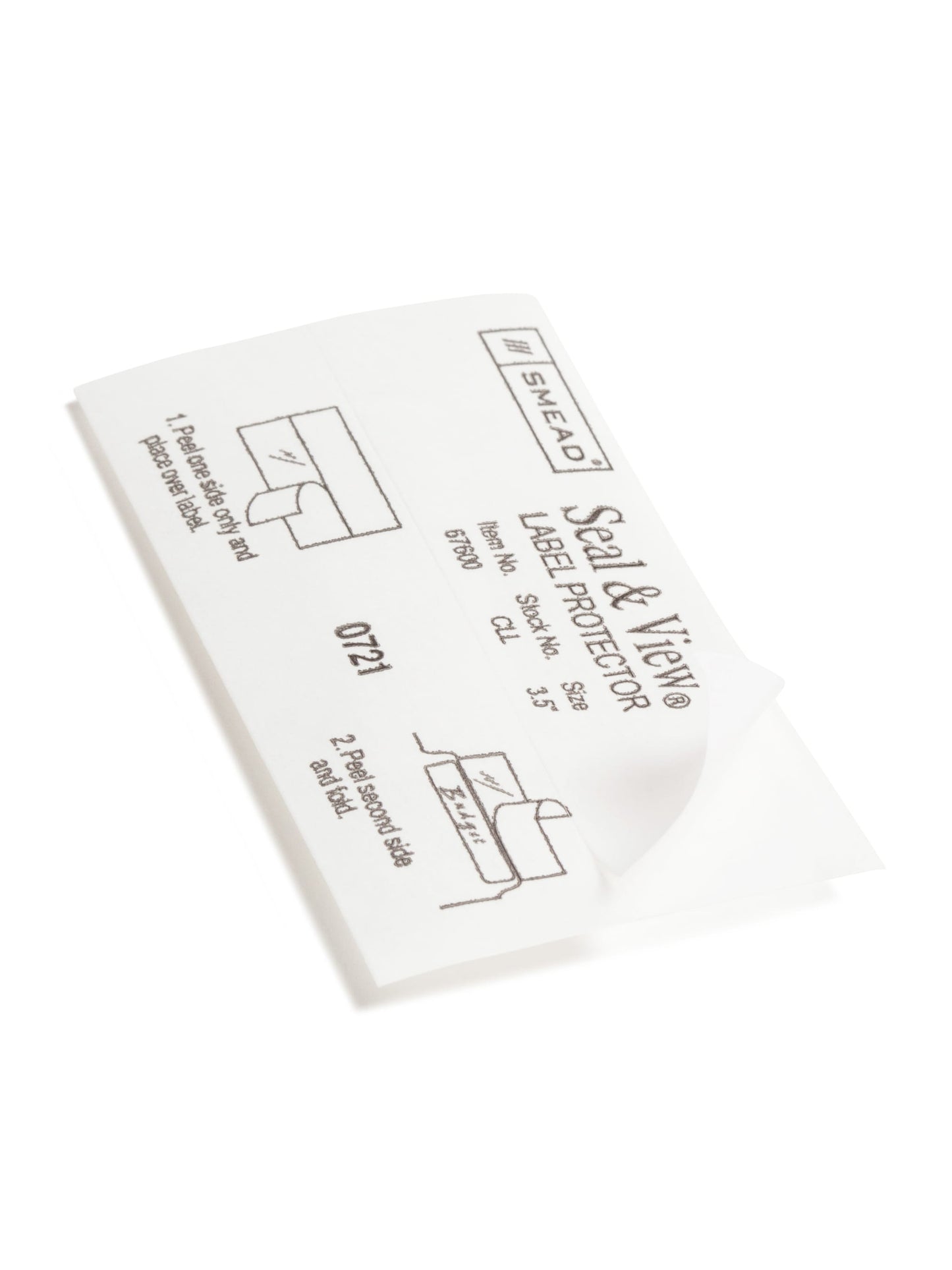 Seal and View® Clear Label Protectors, Clear Color, 3-1/2" X 1-11/16" Size, Set of 1, 086486676007