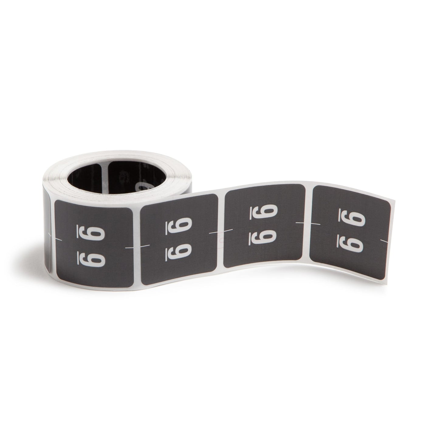 DCC Color-Coded Numeric Labels - Rolls, Black Color, 1-1/2" X 1-1/2" Size, Set of 250, 086486674294