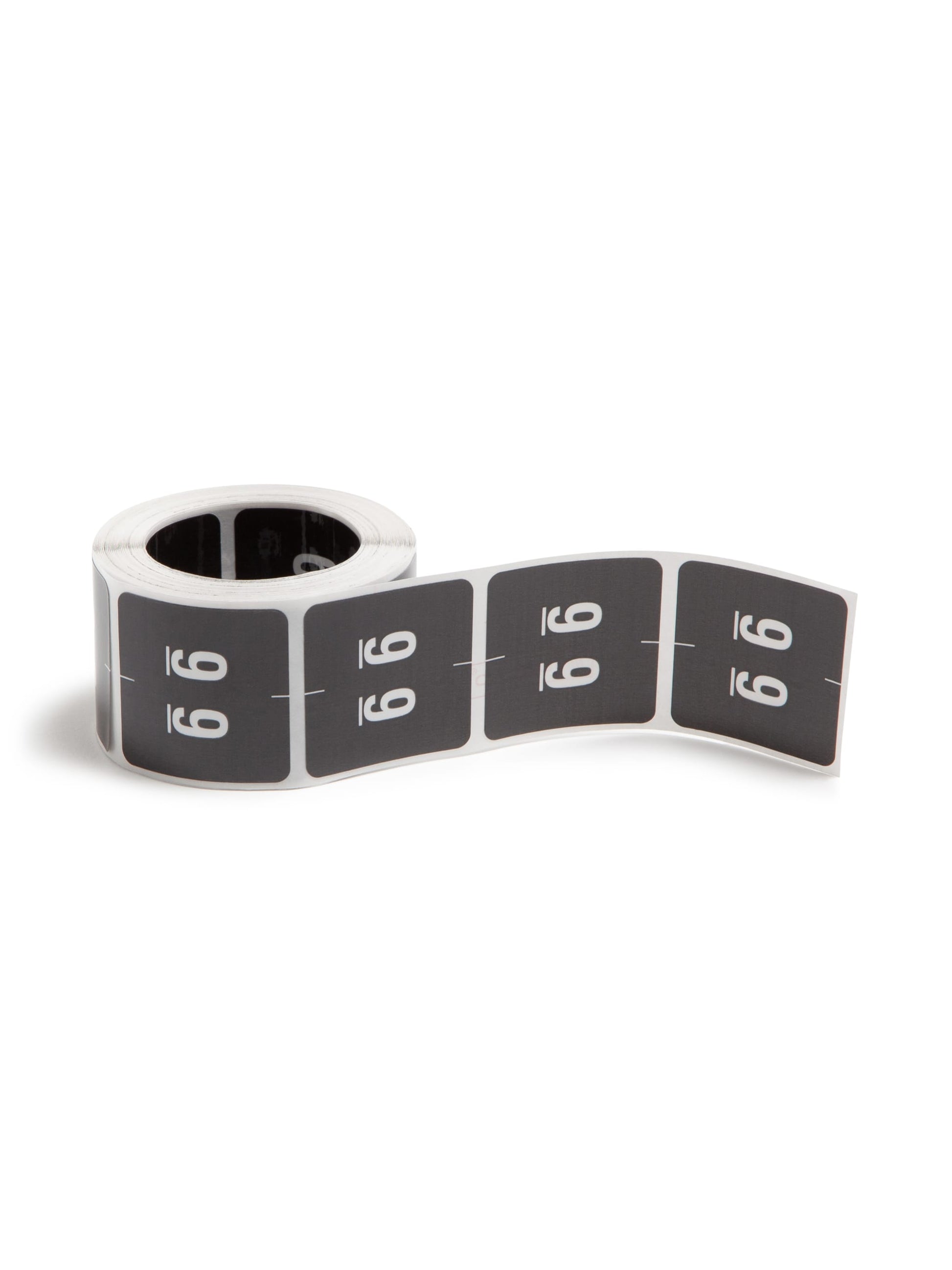 DCC Color-Coded Numeric Labels - Rolls, Black Color, 1-1/2" X 1-1/2" Size, Set of 250, 086486674294