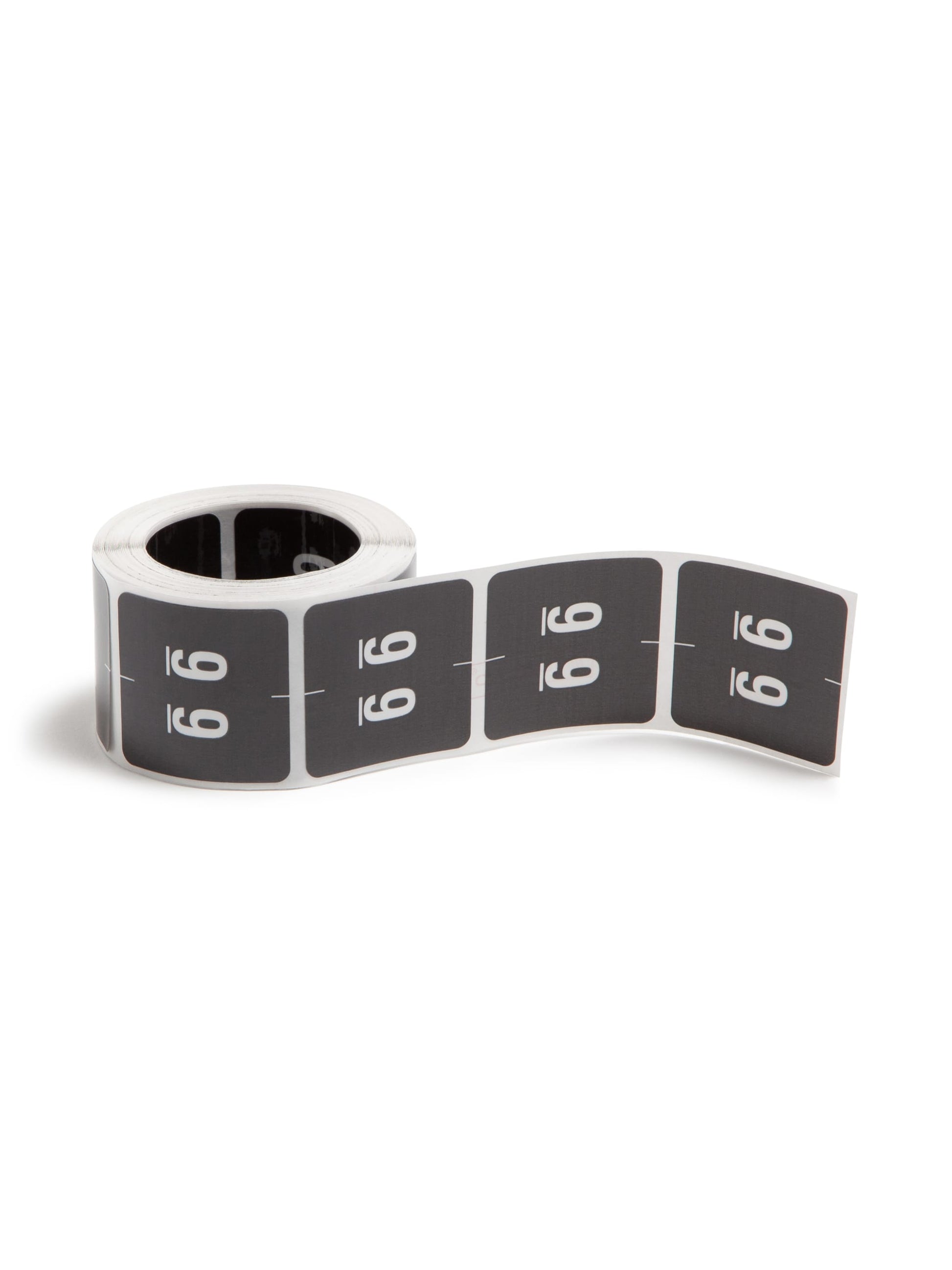 DCC Color-Coded Numeric Labels - Rolls, Black Color, 1-1/2" X 1-1/2" Size, Set of 1, 086486674294