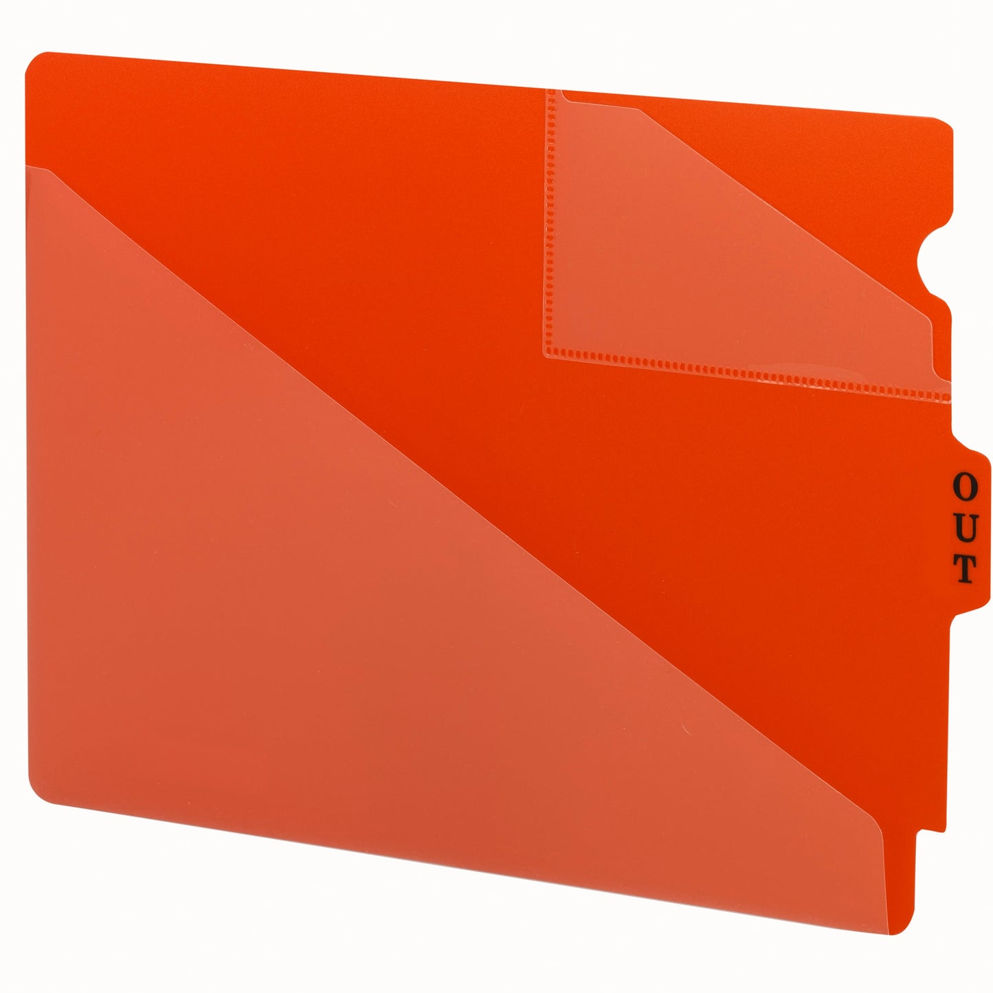 Poly End Tab Out-Guides, Red Color, Extra Wide Letter Size, Set of 50, 086486619608