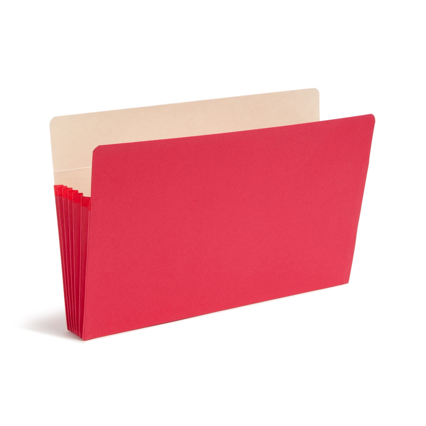 File Pockets, 5-1/4 inch Expansion, Straight-Cut Tab, Red Color, Legal Size, Set of 10, 30086486742413