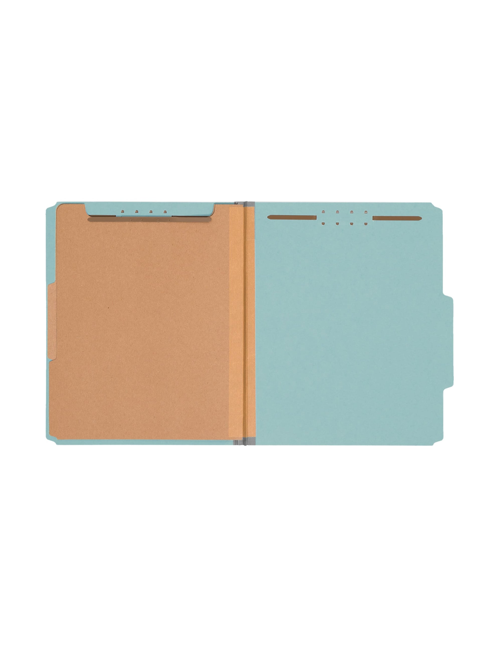 100% Recycled Value Pressboard Classification Folders, 2 Dividers, 2 inch Expansion, 2/5-Cut Tab, 2 Fasteners, Blue Color, Letter Size, Set of 10, 30086486211834