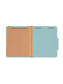 100% Recycled Value Pressboard Classification Folders, 2 Dividers, 2 inch Expansion, 2/5-Cut Tab, 2 Fasteners, Blue Color, Letter Size, Set of 10, 30086486211834
