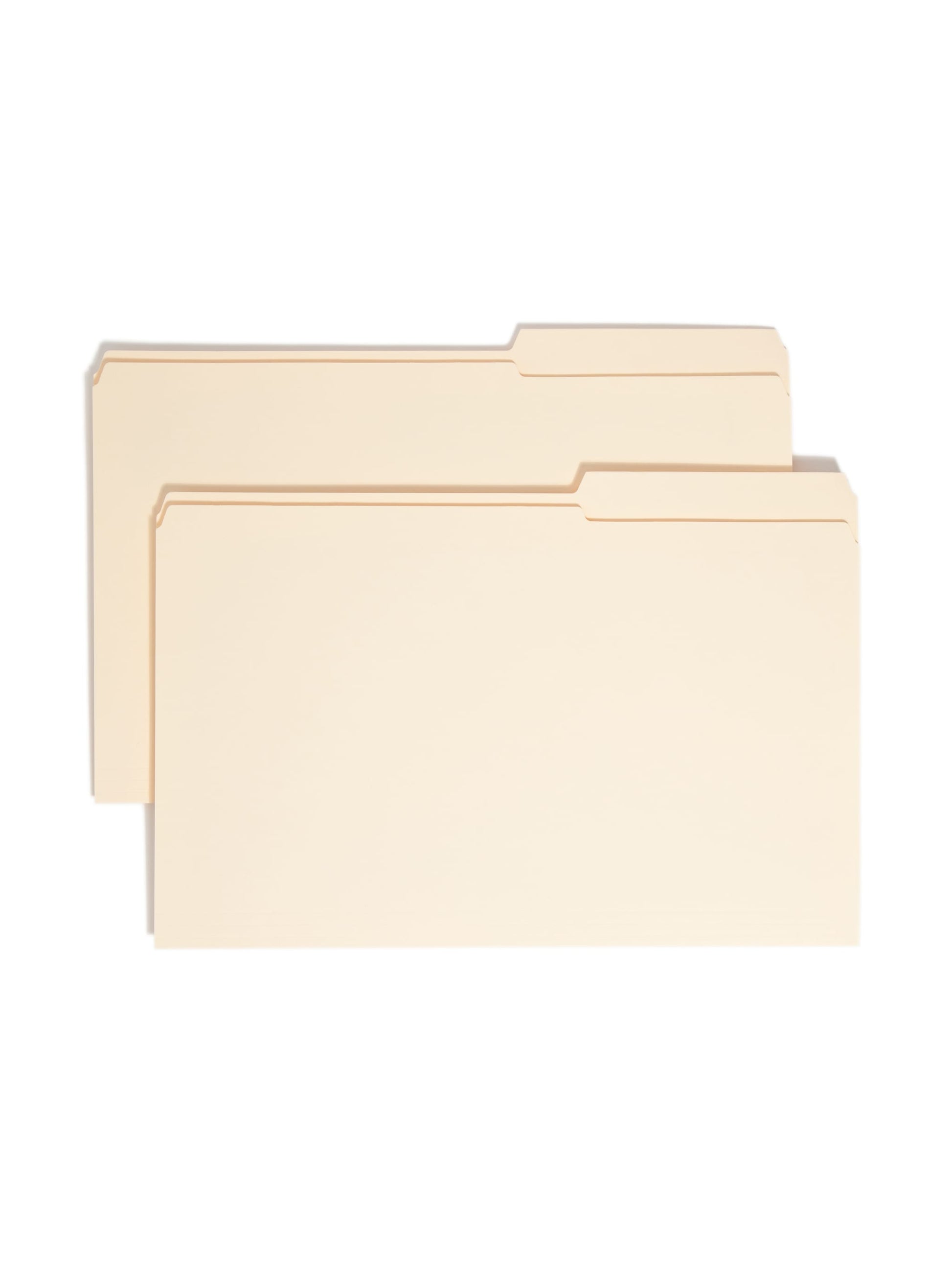 Reinforced Tab File Folders, 2/5-Cut  Right Tab, Manila Color, Legal Size, Set of 100, 086486153867