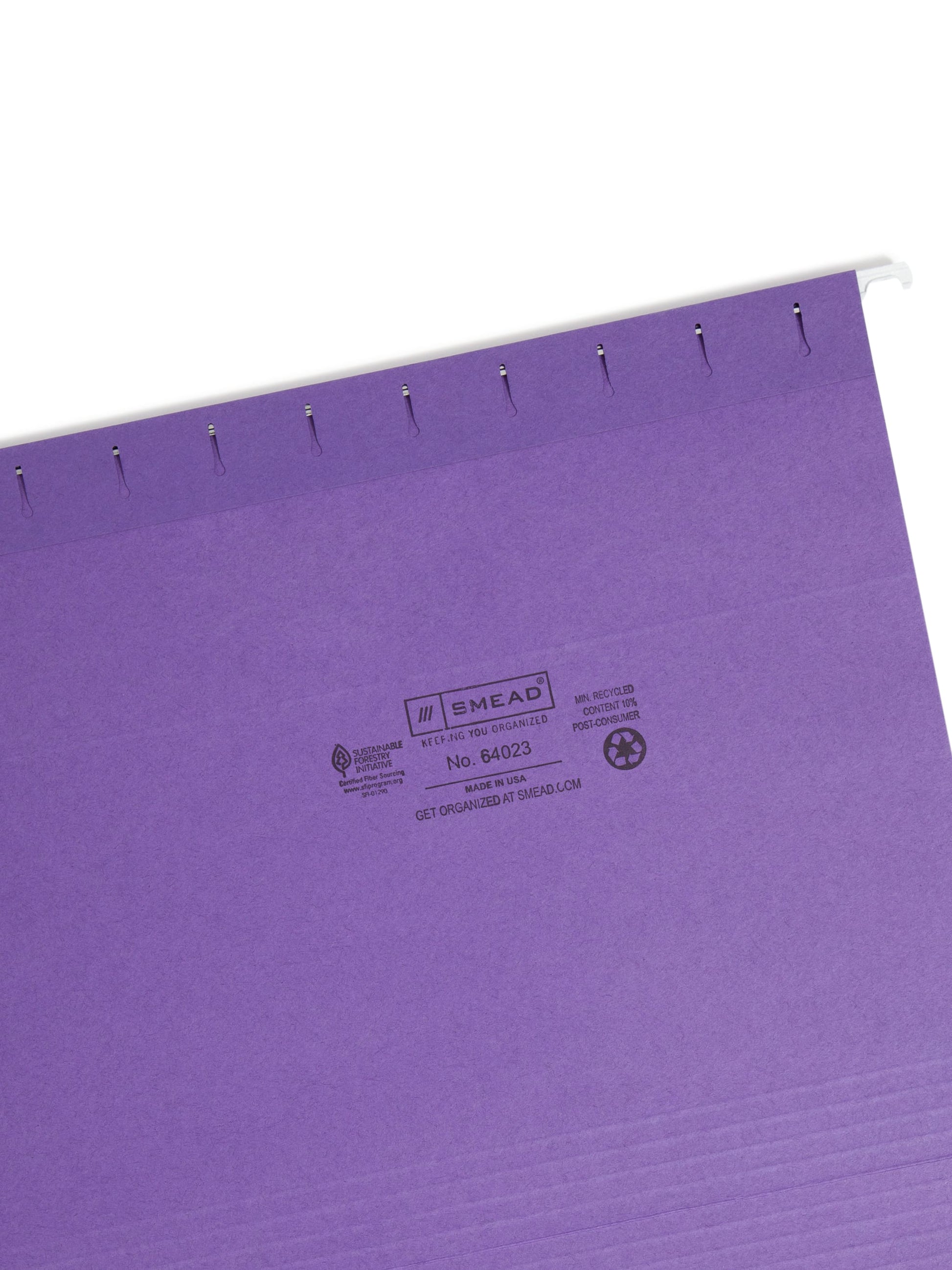 Standard Hanging File Folders with 1/3-Cut Tabs, Purple Color, Letter Size, Set of 25, 086486640237