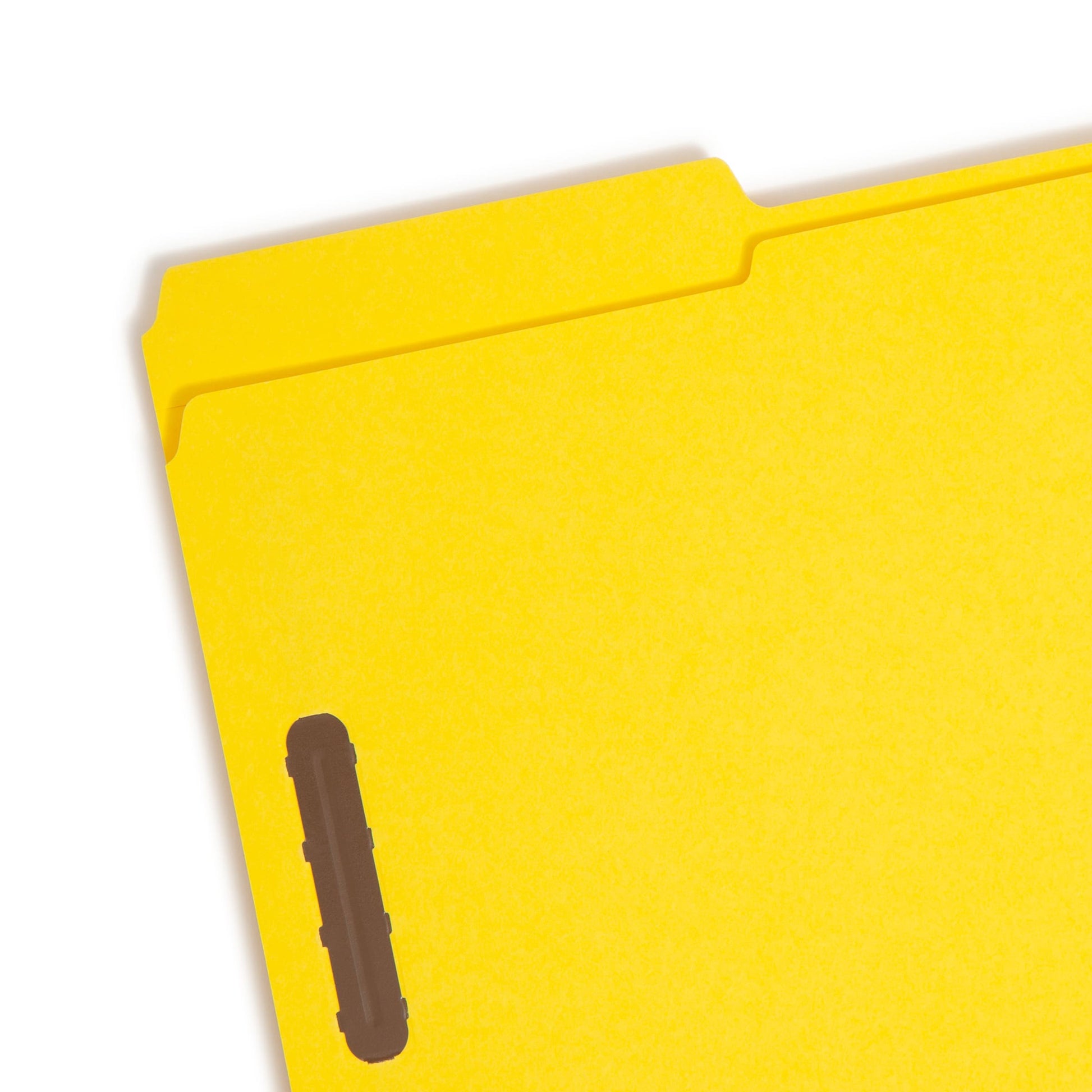 Reinforced Tab Fastener File Folders, 1/3-Cut Tab, 2 Fasteners, Yellow Color, Legal Size, Set of 50, 086486179409