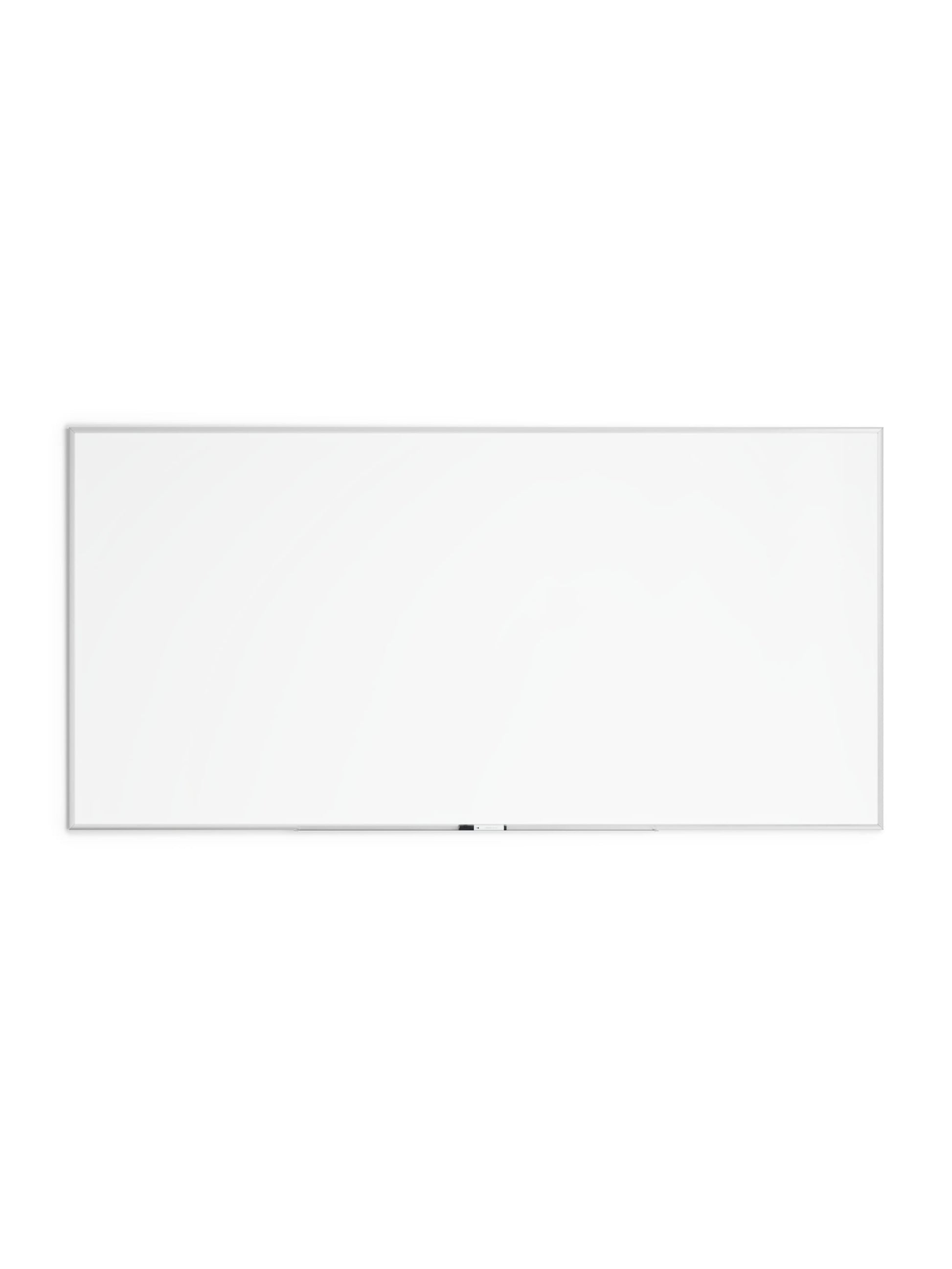 Metal Frame Melamine Dry Erase Board, Silver, White, 95" x 47", 8 x 4, White, 95" X 47" Size, Set of 1, 812296020644