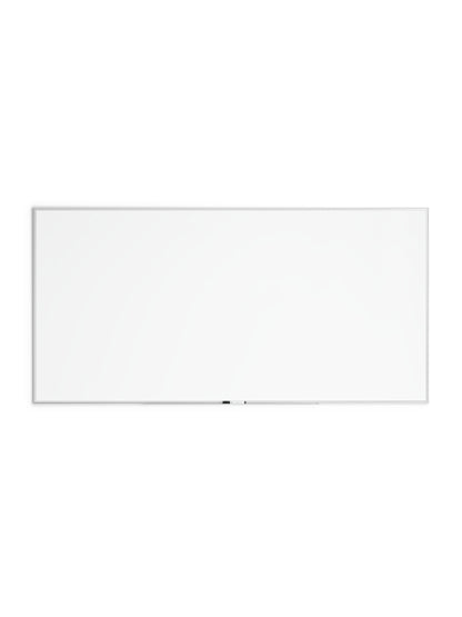 Metal Frame Melamine Dry Erase Board, Silver, White, 95" x 47", 8 x 4, White, 95" X 47" Size, Set of 1, 812296020644