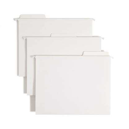 FasTab® Hanging File Folders, 1/3-Cut Tab, White Color, Letter Size, Set of 20, 086486640022