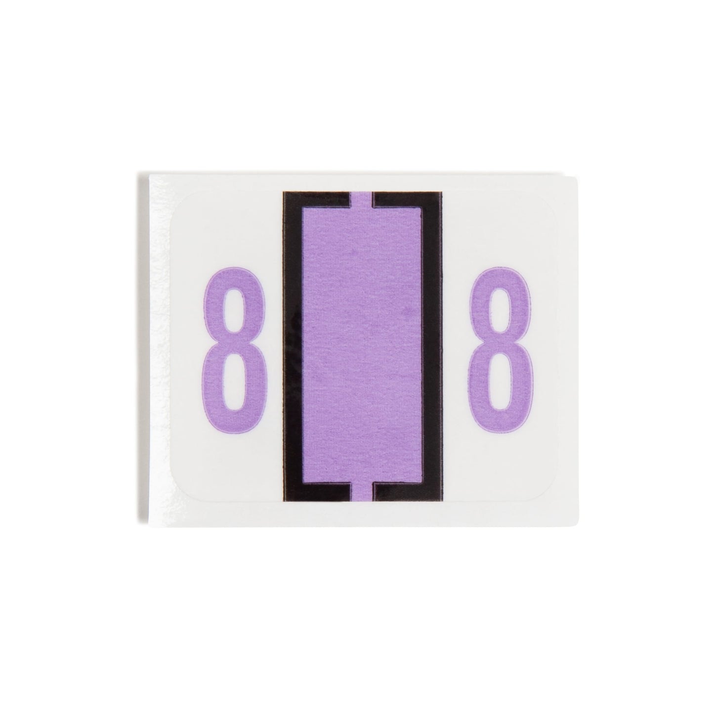 BCCRN Bar Style Color-Coded Numeric Labels, 0-9 Rolls, Lavender Color, 1-1/4" X 1" Size, Set of 50, 086486673785