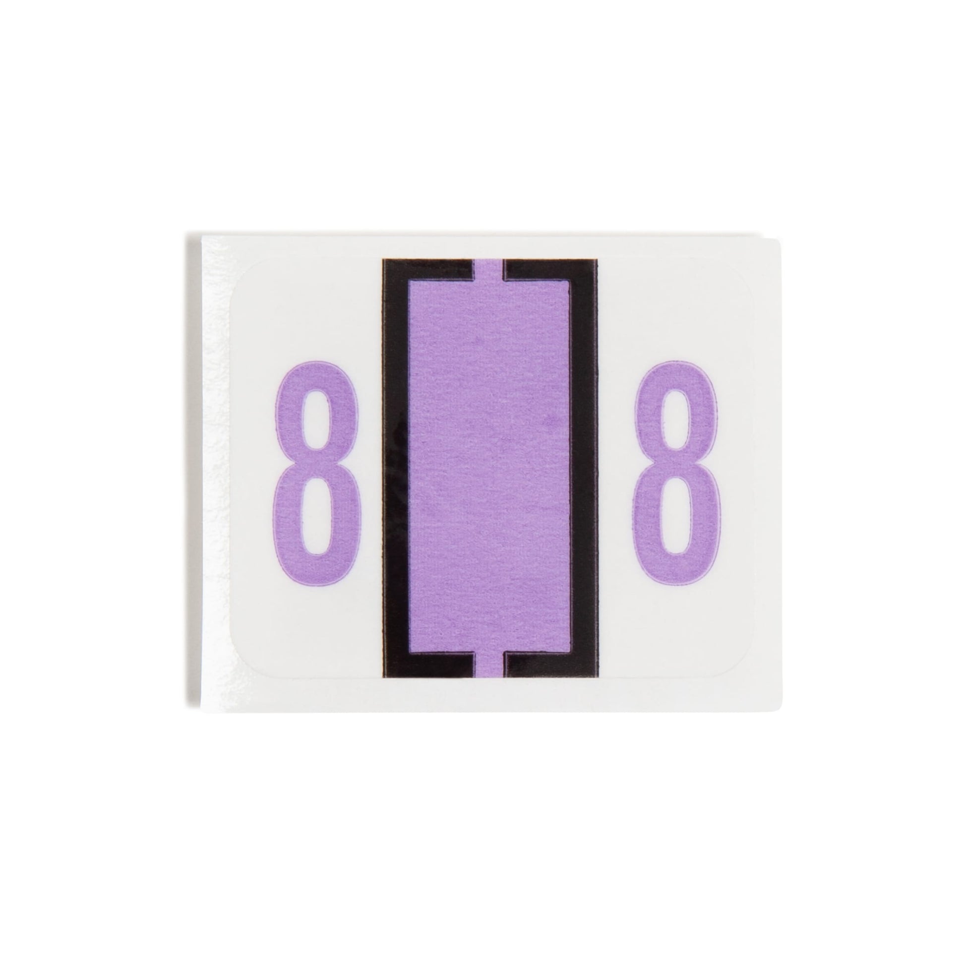 BCCRN Bar Style Color-Coded Numeric Labels, 0-9 Rolls, Lavender Color, 1-1/4" X 1" Size, Set of 50, 086486673785