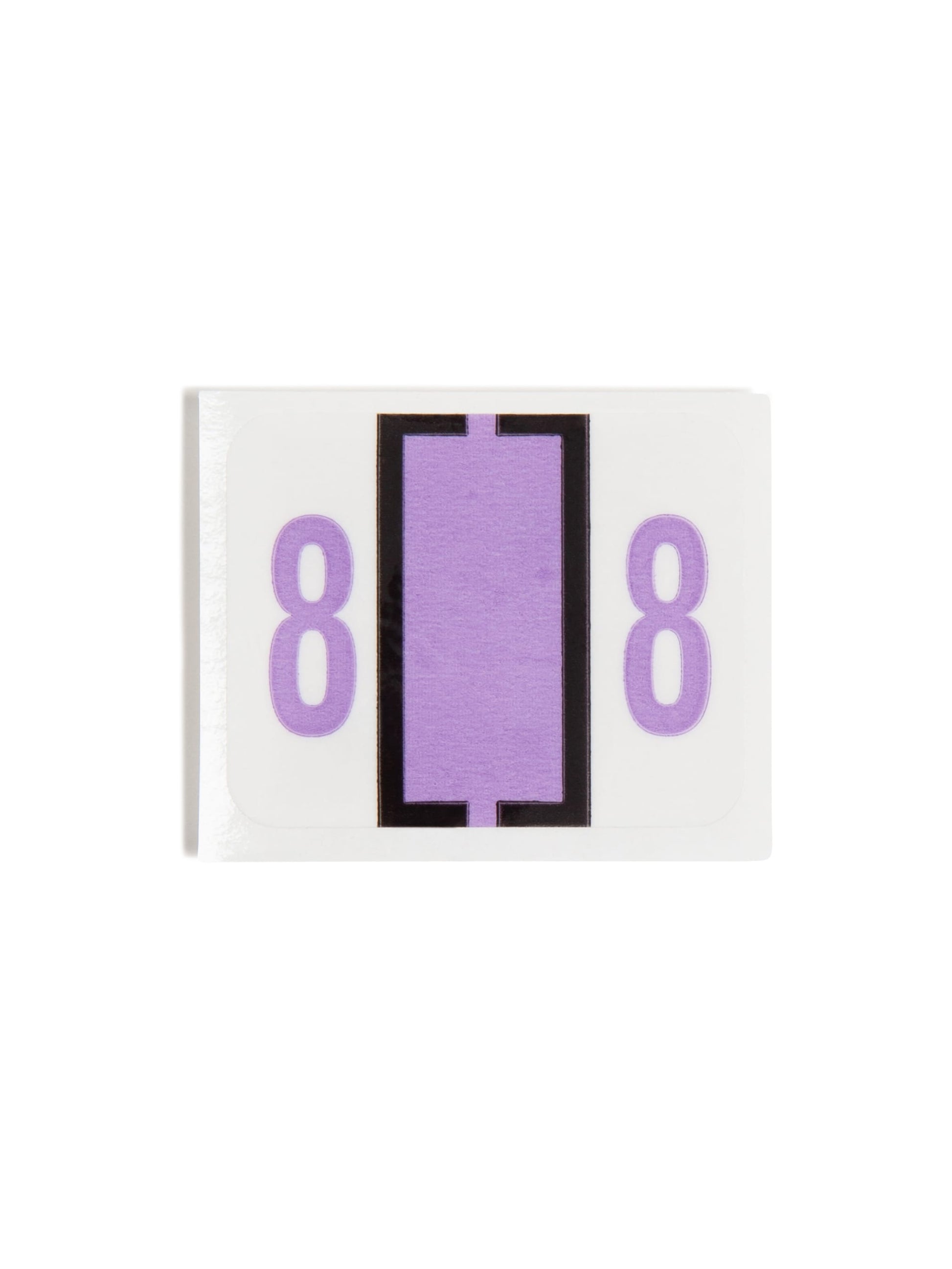 BCCRN Bar Style Color-Coded Numeric Labels, 0-9 Rolls, Lavender Color, 1-1/4" X 1" Size, Set of 50, 086486673785