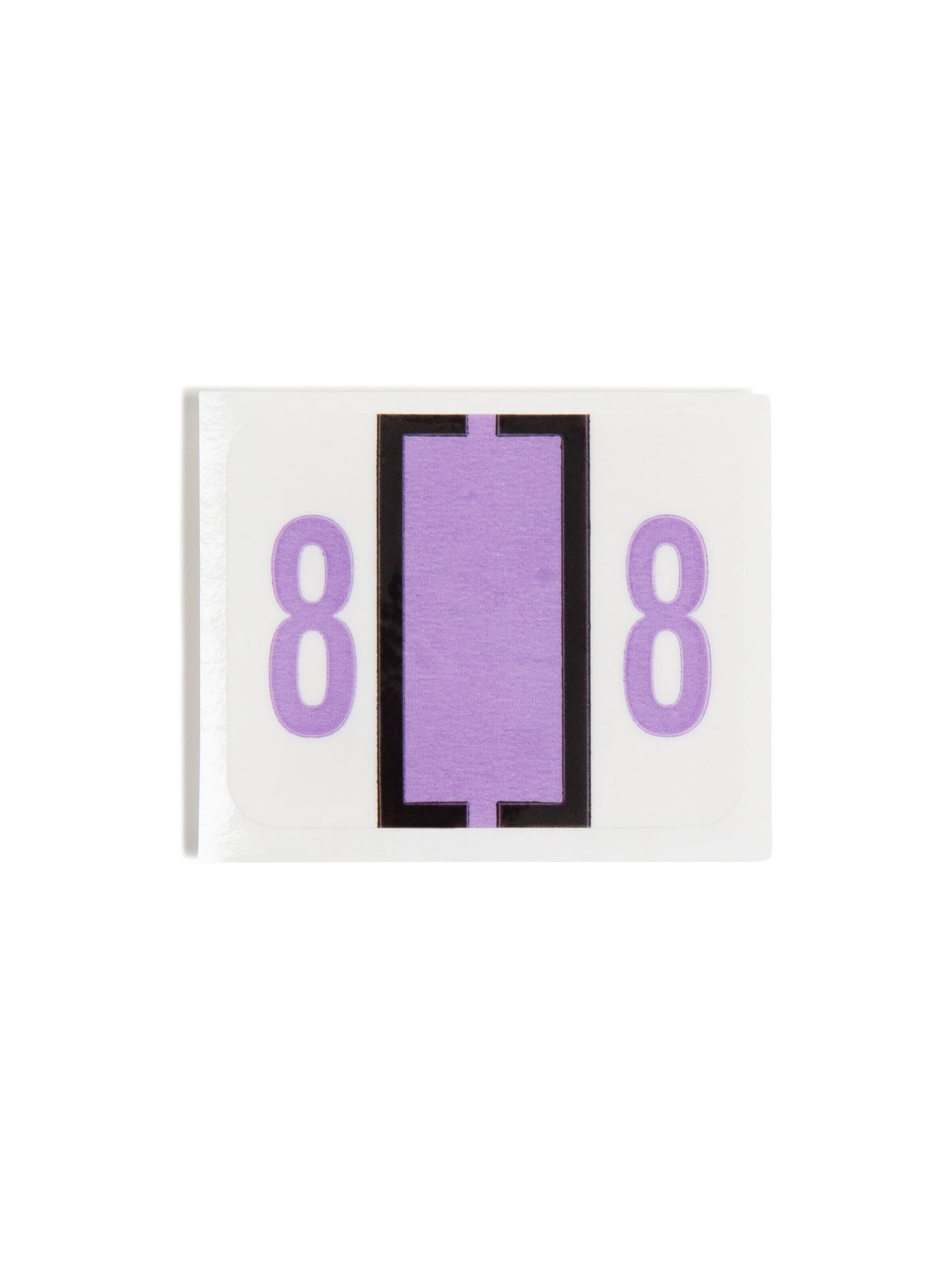 BCCRN Bar Style Color-Coded Numeric Labels, 0-9 Rolls, Lavender Color, 1-1/4" X 1" Size, Set of 1, 086486673785