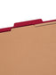 SafeSHIELD® Premium Pressboard Classification File Folders, 2 Dividers, 2 inch Expansion, 2/5-Cut Tab, Bright Red Color, Legal Size, Set of 10, 30086486192027