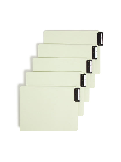 100% Recycled End Tab Pressboard Extra-Wide Filing Guides with Metal Tabs, A-Z, Gray/Green Color, Extra Wide Letter Size, Set of 25, 086486616768